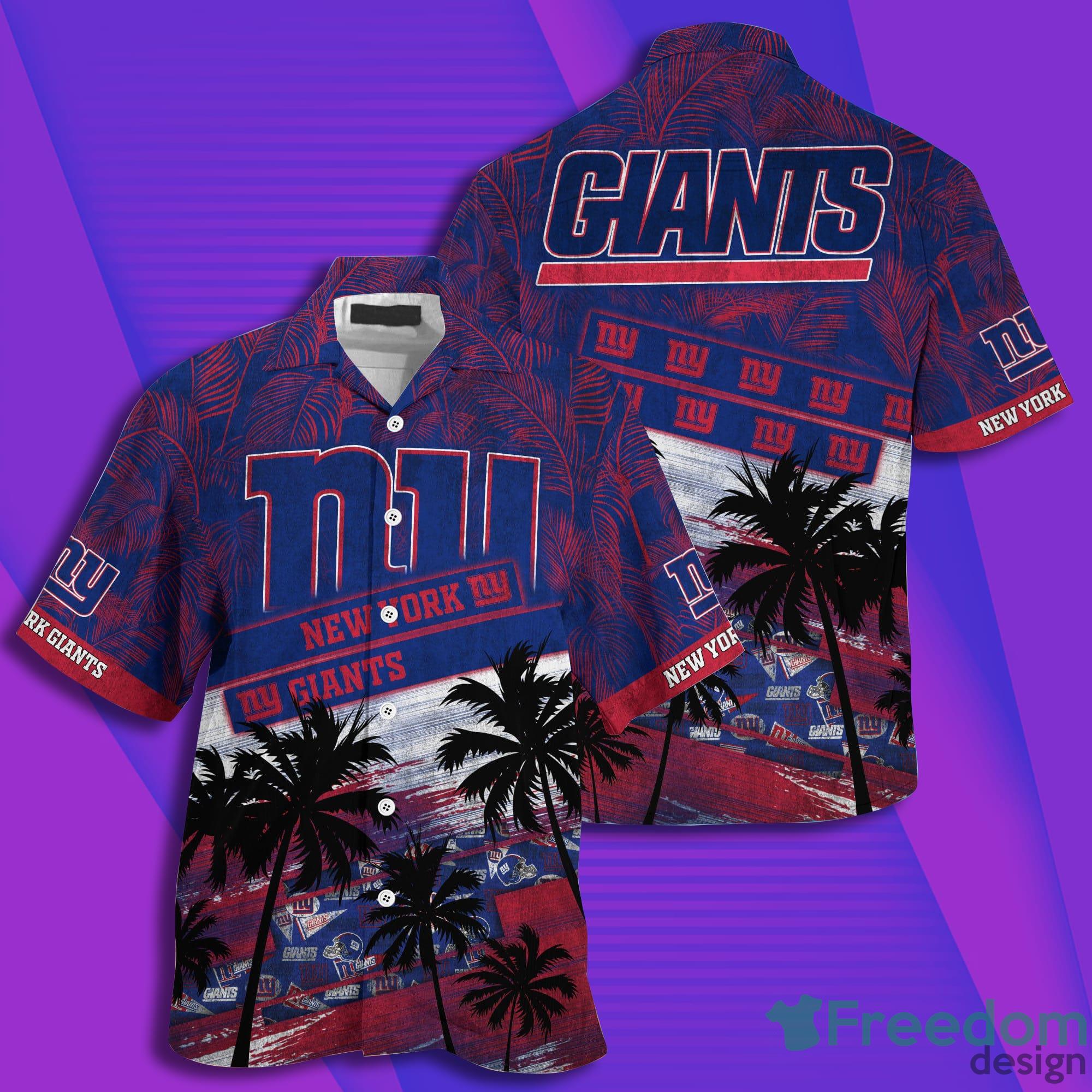 New York Giants NFL Combo Summer Hawaiian Shirt And Pants