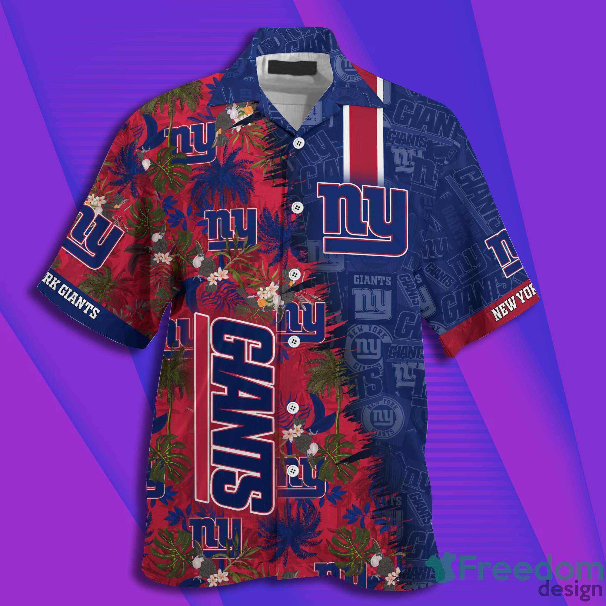 New York Giants NFL Logo Combo Hawaiian Shirt And Short Summer For Men  Women - Freedomdesign