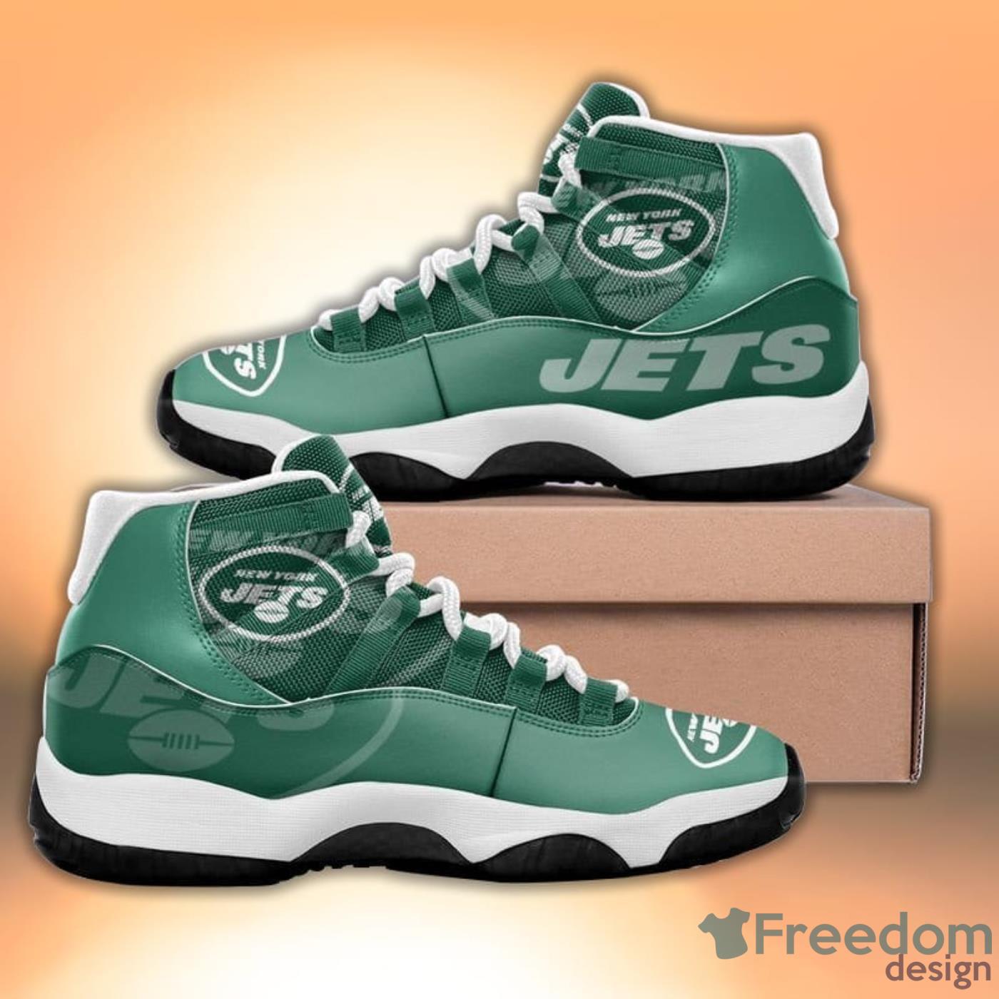 New York Jets Logo Air Jordan 11 Sneakers Shoes