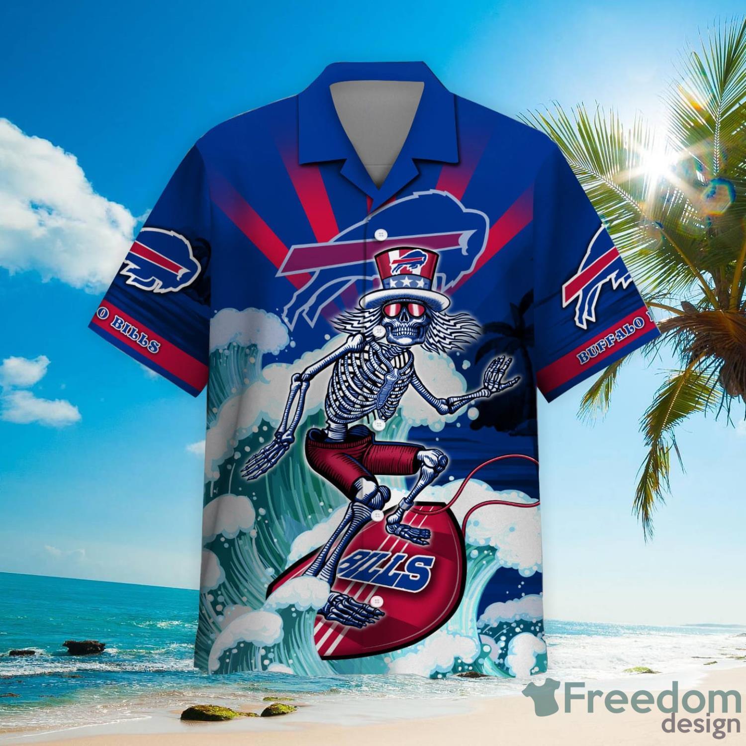 NFL Buffalo Bills Grateful Dead Hawaiian Shirt - Freedomdesign