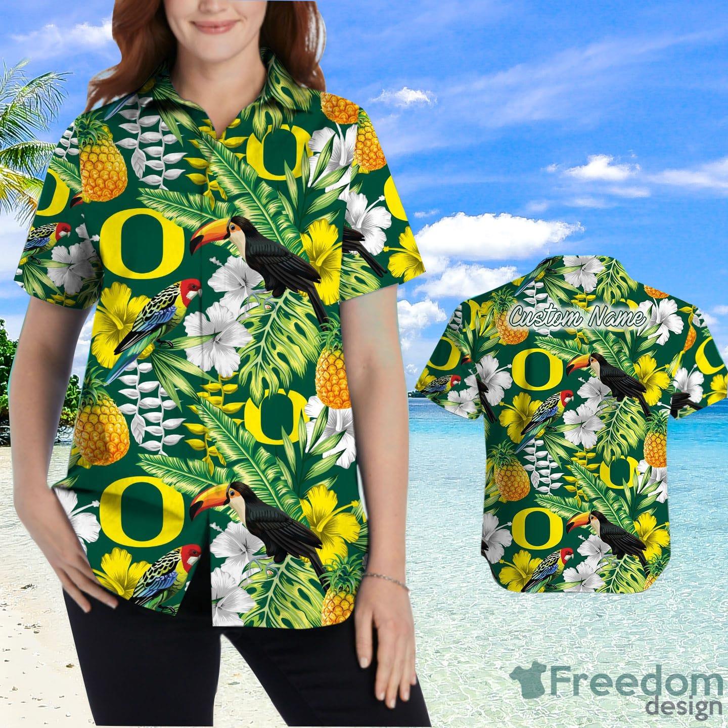 Oregon Ducks Hawaiian Shirt Grateful Dead Skeleton Surfing Oregon