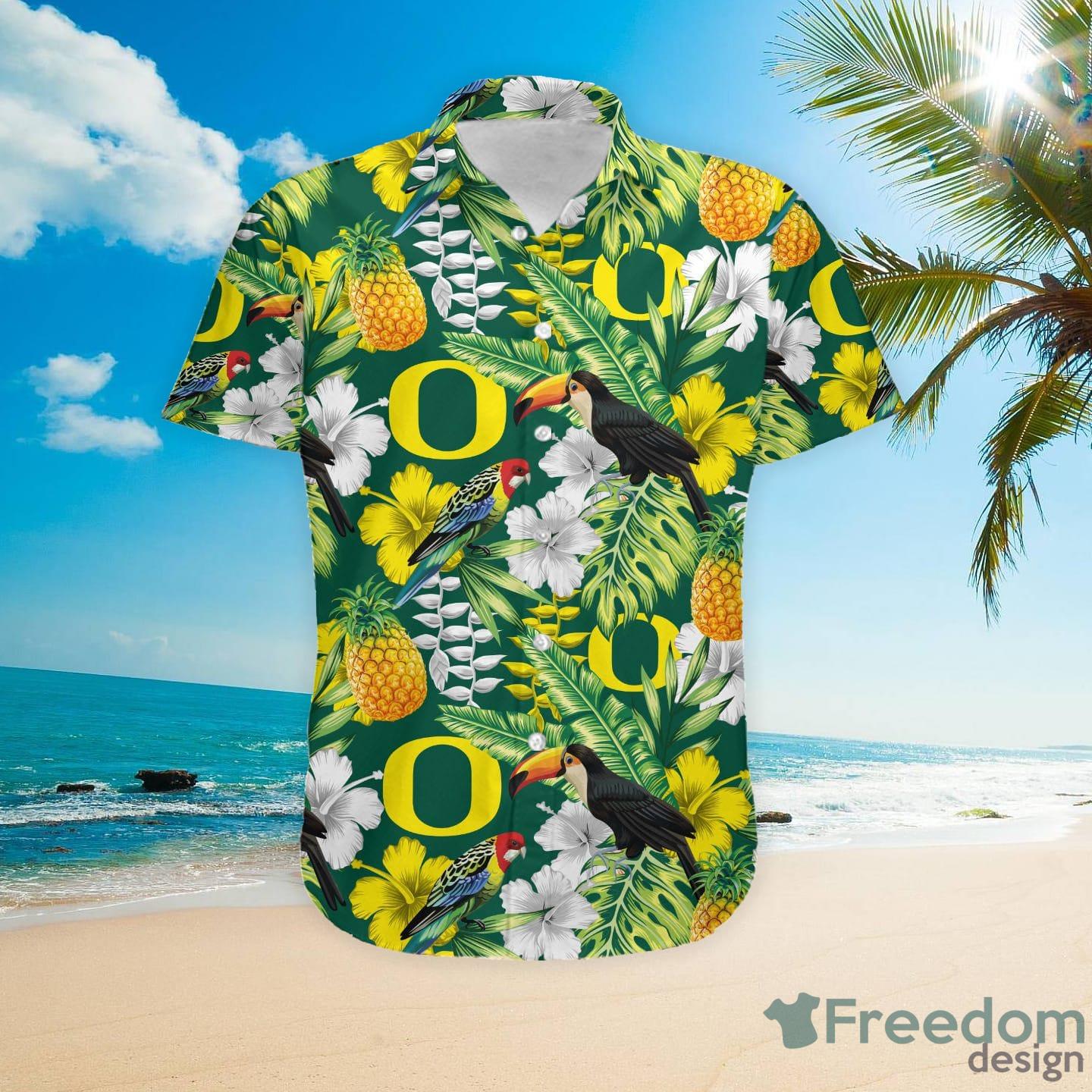 Oregon Ducks NCAA Custom Name Hawaiian Shirt For Beach Lover