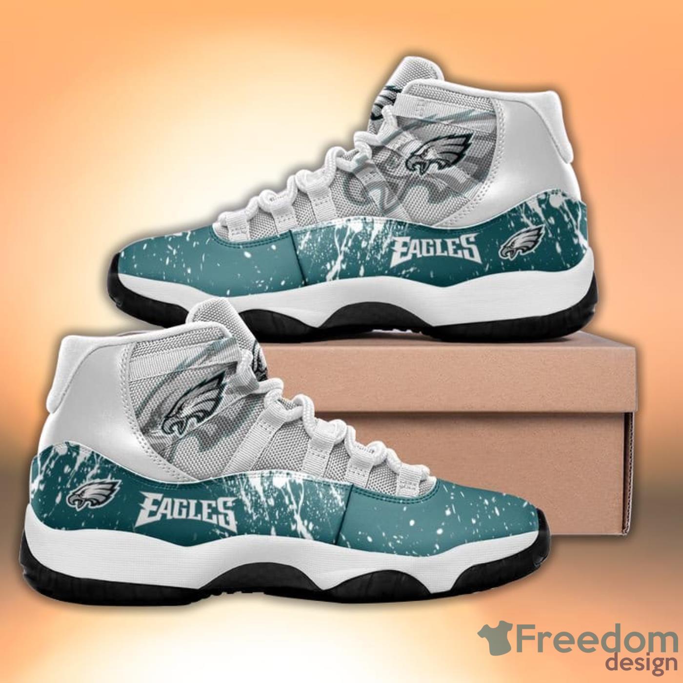 Philadelphia Eagles Camo Pattern Air Jordan 13 Shoes For Fans