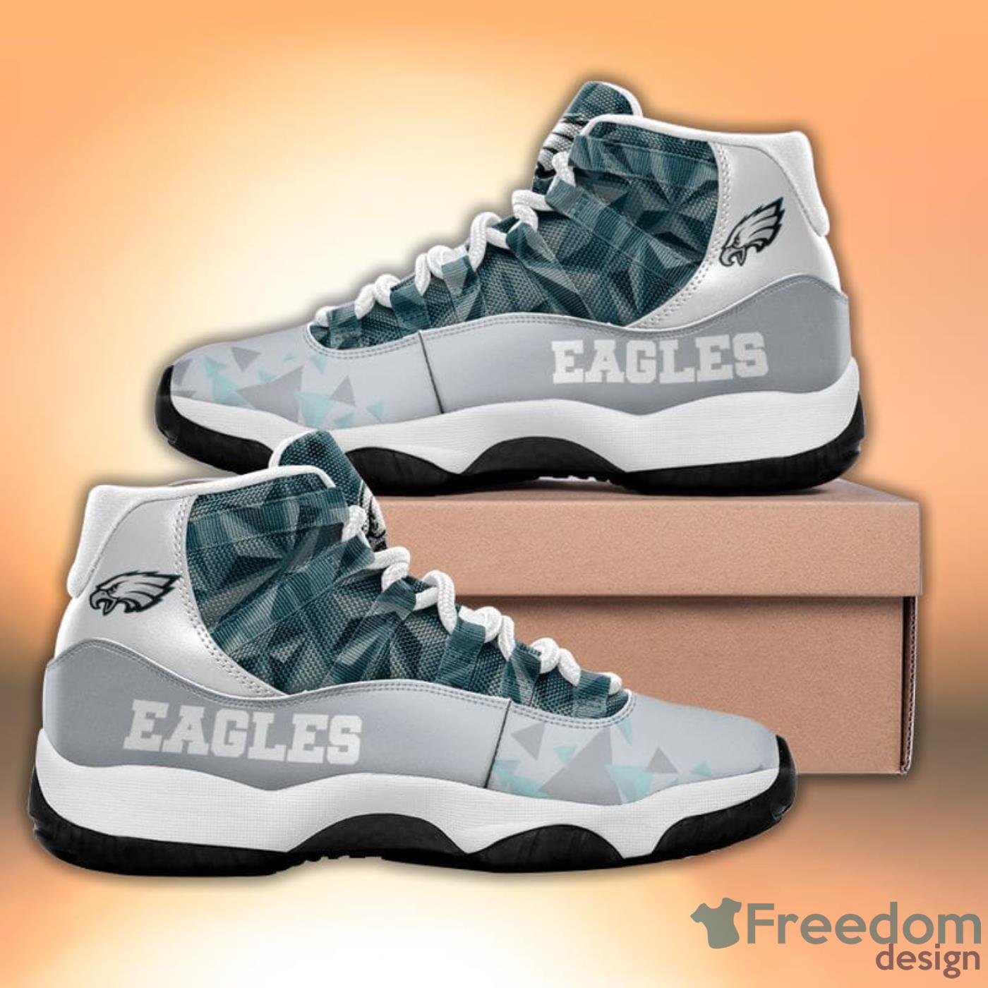 Philadelphia Eagles Paint Flakes Pattern Style Sneaker Air Jordan 11 Shoes