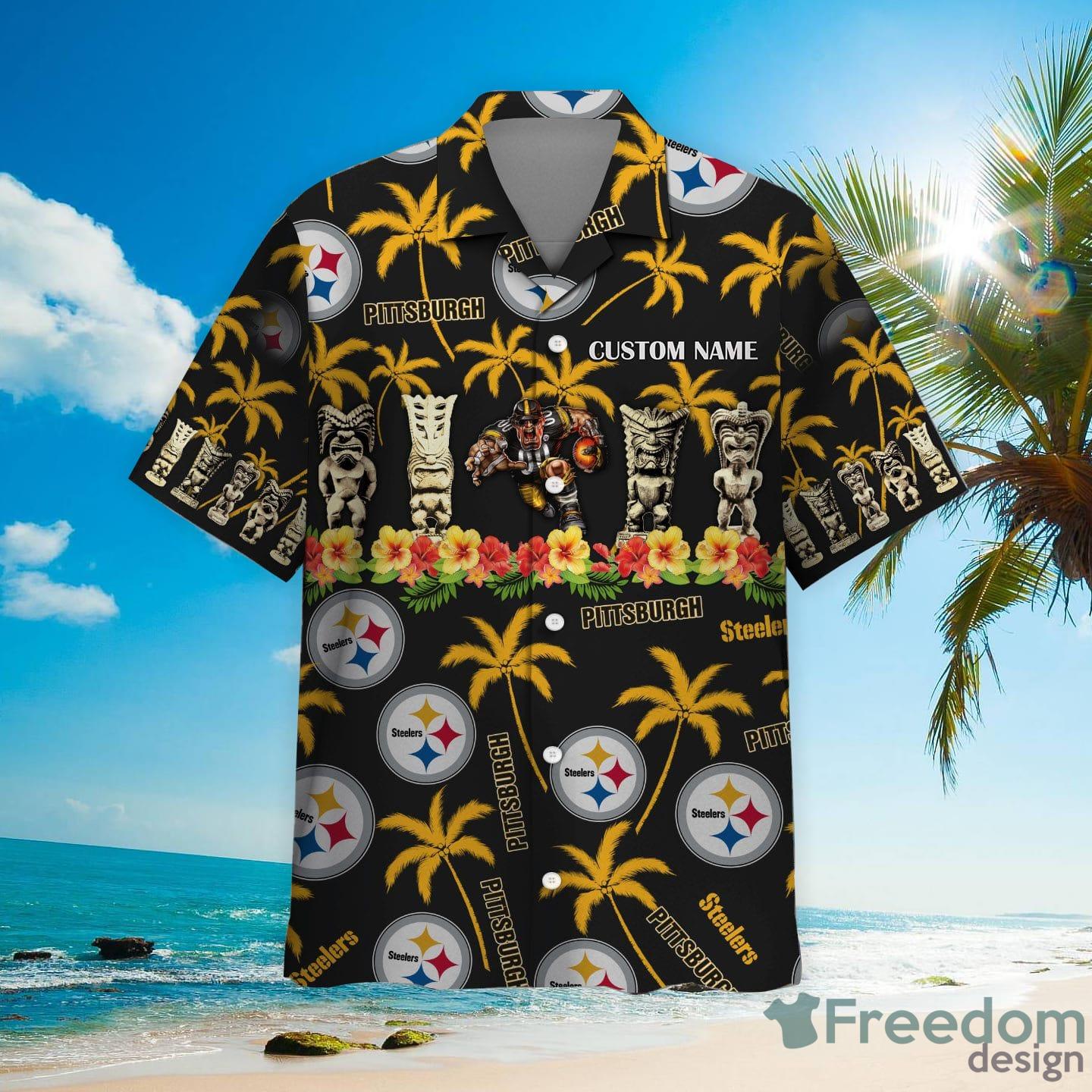 Pittsburgh Steelers Custom Name Hawaiian Shirt Product Photo 3 Pittsburgh Steelers Custom Name Hawaiian Shirt Product Photo 3