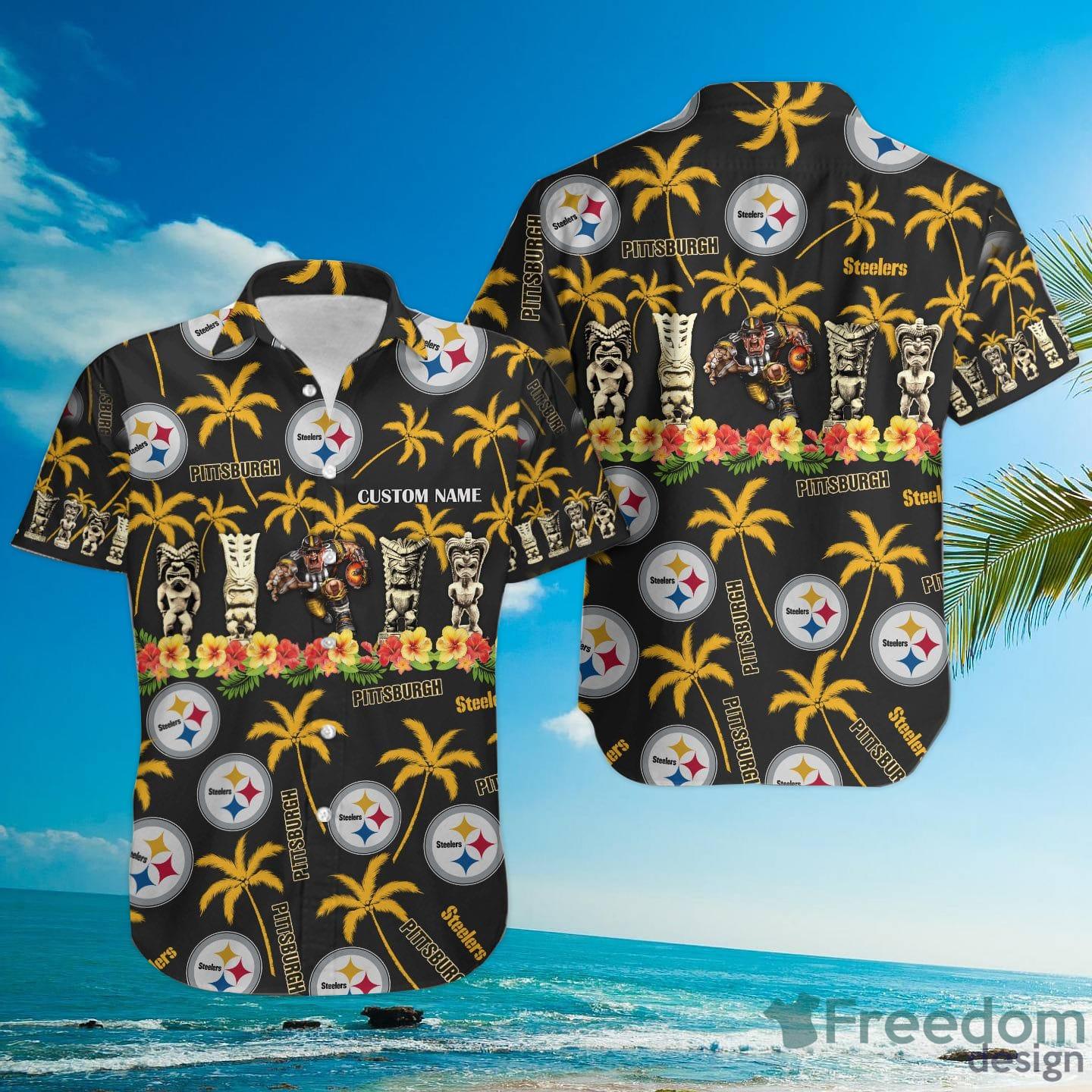 Pittsburgh Steelers Custom Name Hawaiian Shirt Product Photo 4 Pittsburgh Steelers Custom Name Hawaiian Shirt Product Photo 4