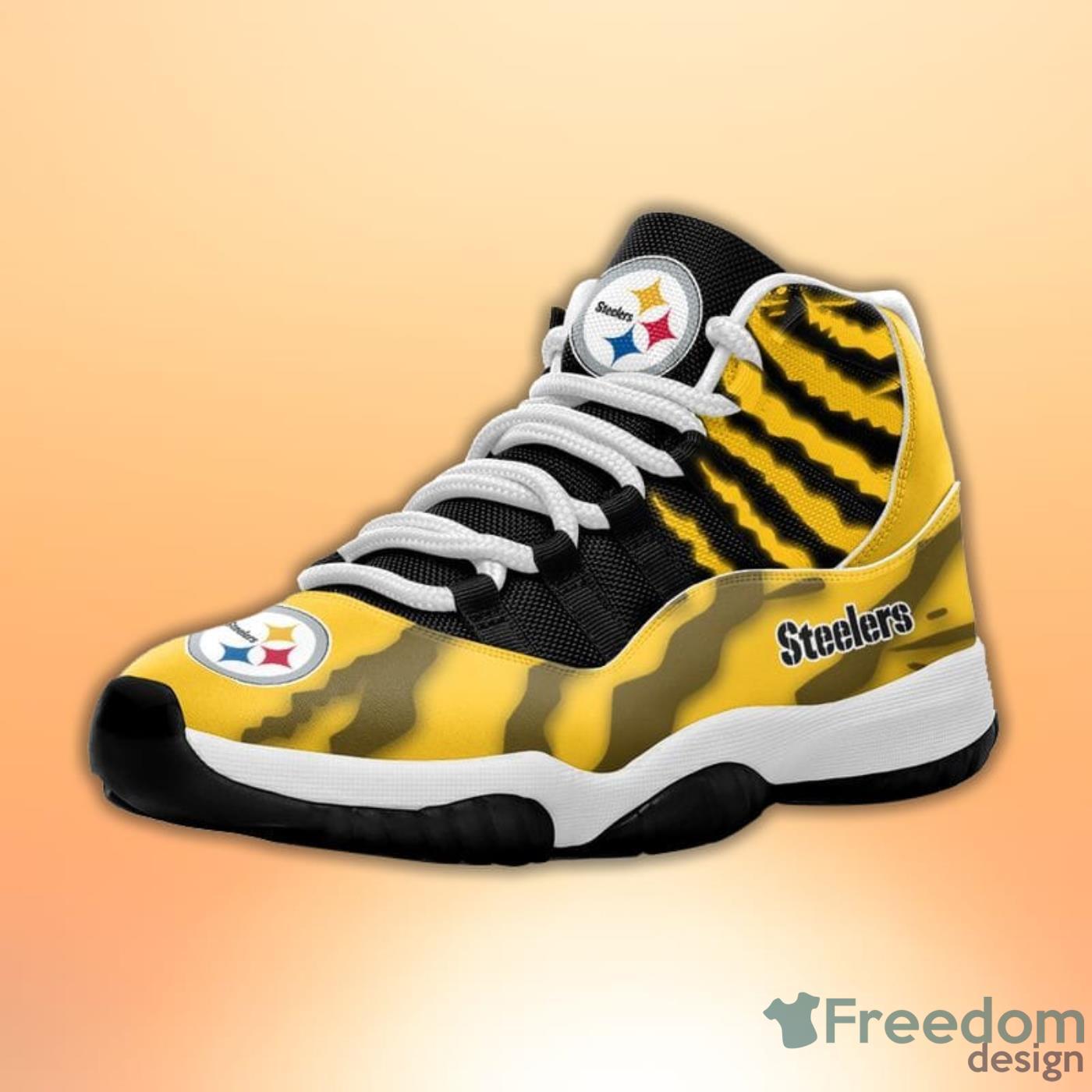 Pittsburgh Steelers NFL Scratch Effect Low Top Skate Shoes For Men