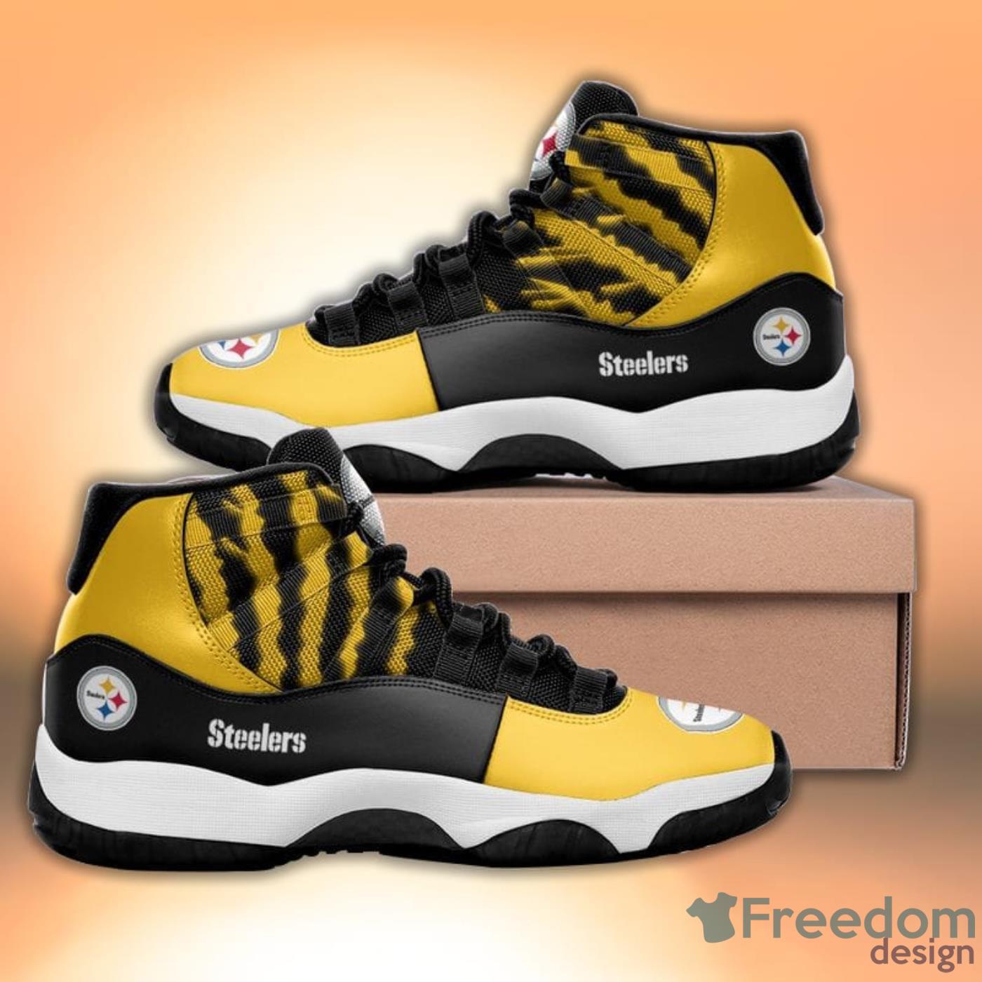 Pittsburgh Steelers NFL Scratch Effect Low Top Skate Shoes For Men