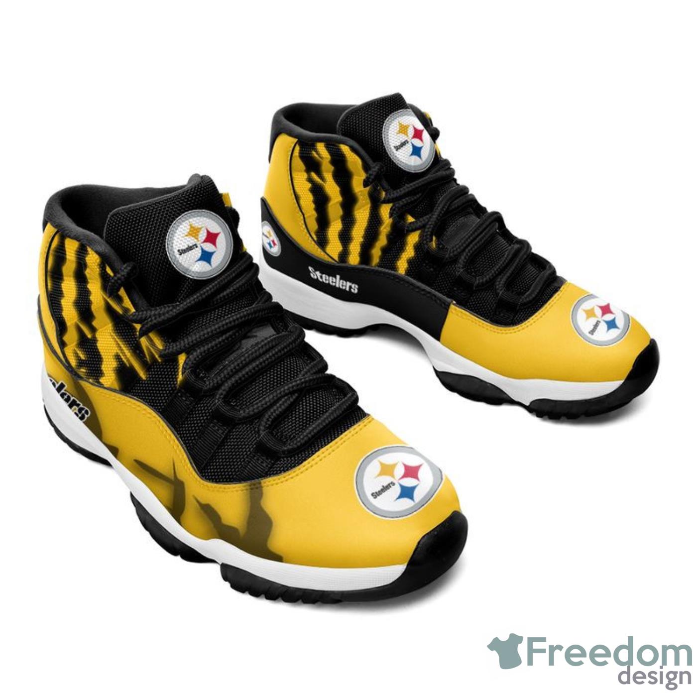 Pittsburgh Steelers NFL Scratch Effect Low Top Skate Shoes For Men