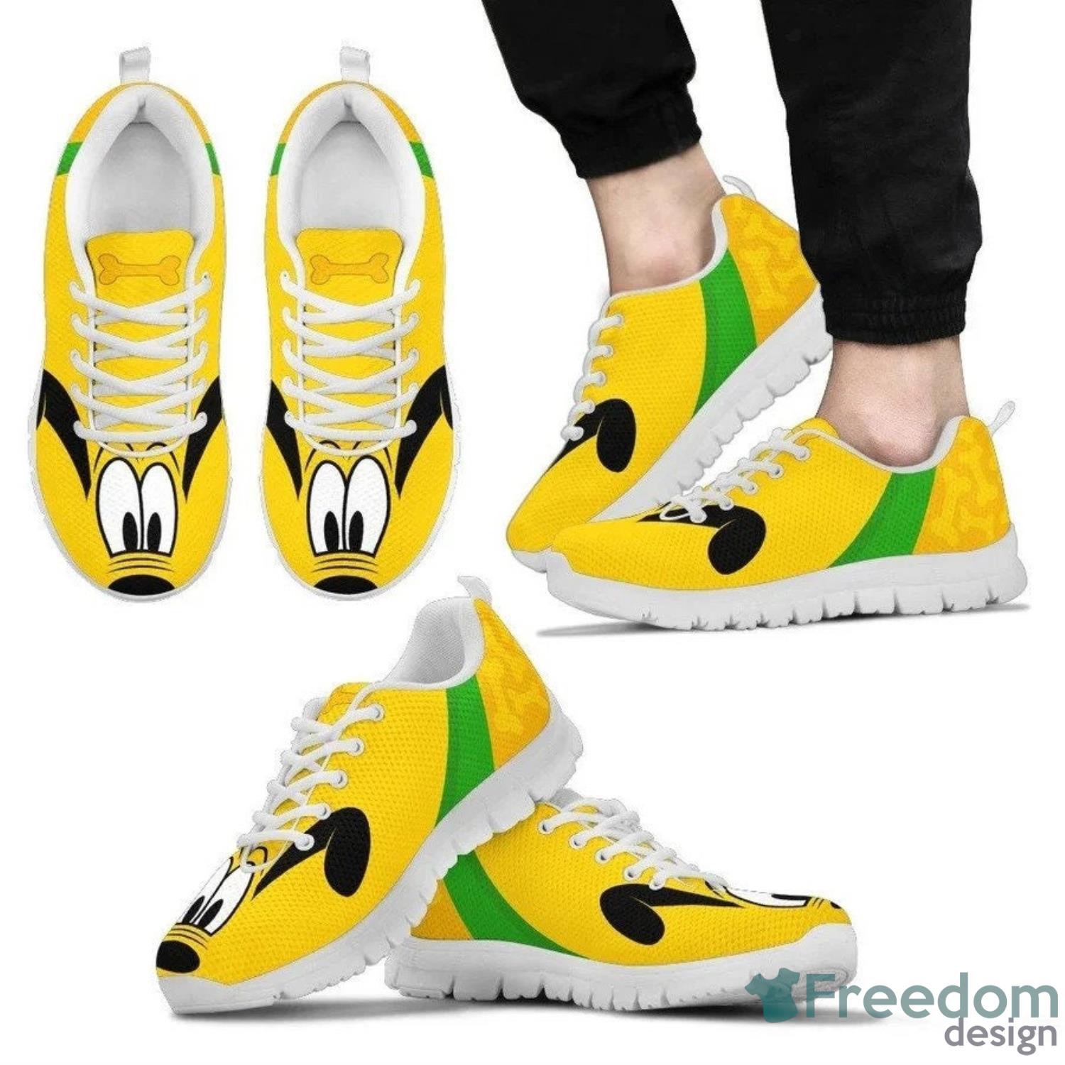 Pluto Face Disney Disney Cartoon Lover Sneakers Product Photo 2