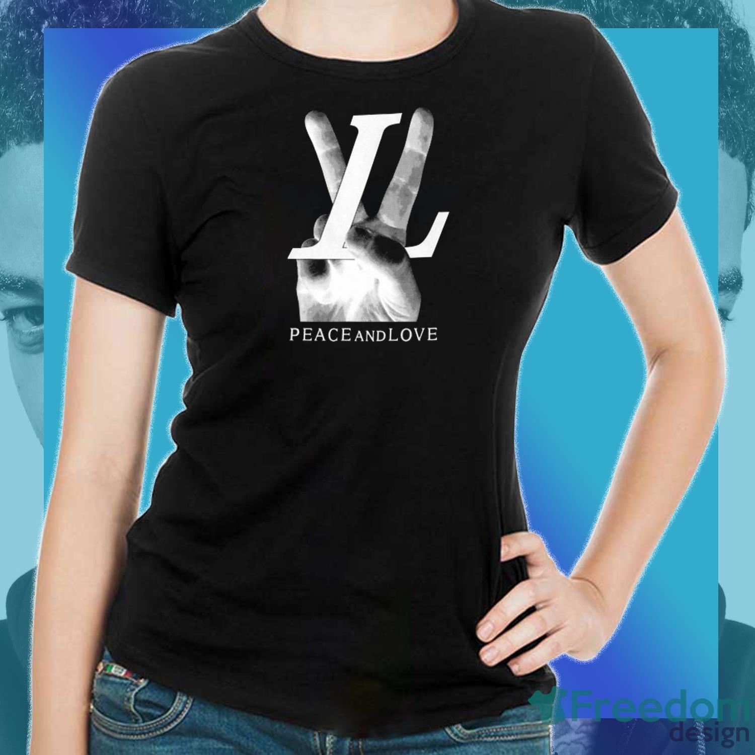 PnB Rock ft. Louis Vuitton Peace and Love Shirt Product Photo 2 PnB Rock ft. Louis Vuitton Peace and Love Shirt Product Photo 2