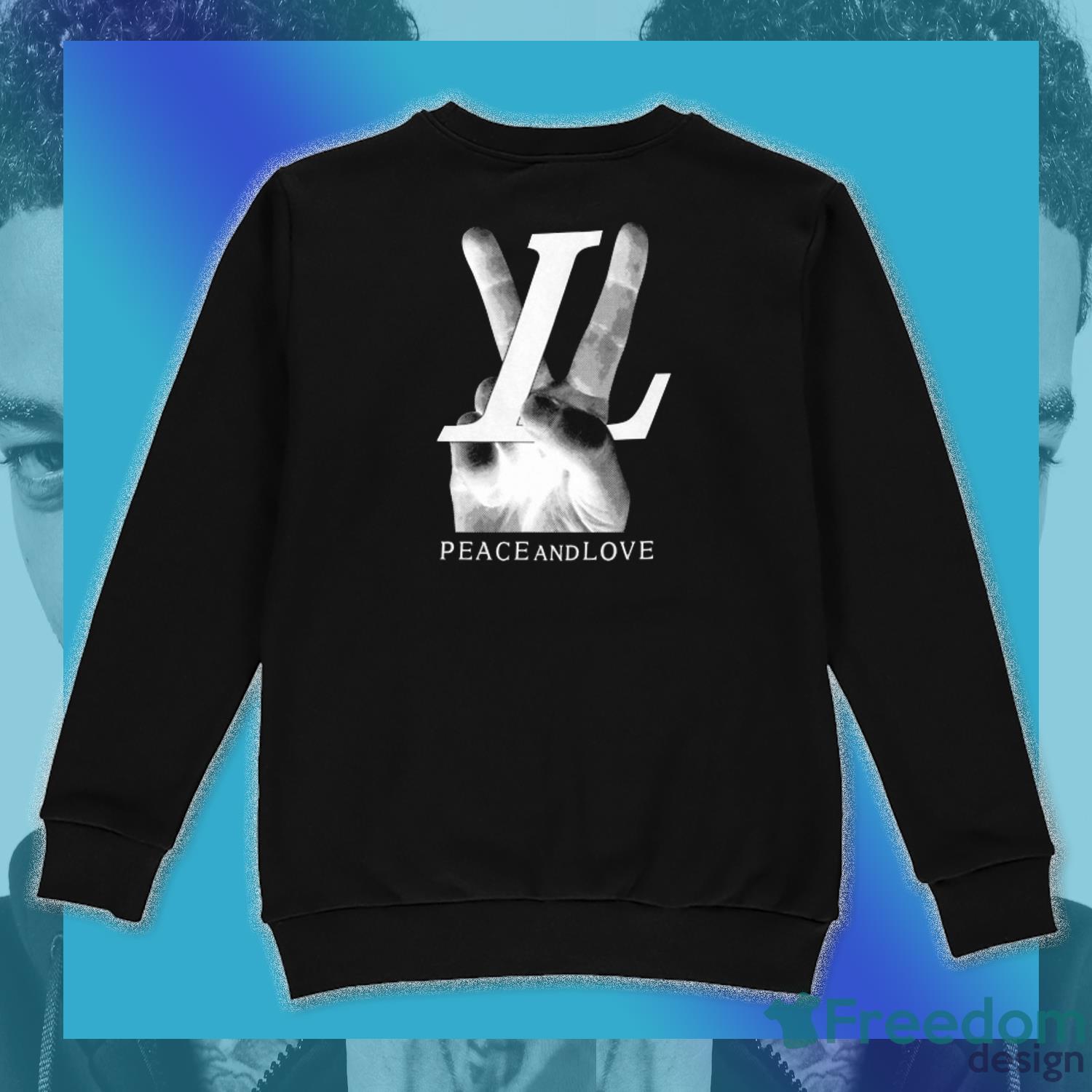 PnB Rock ft. Louis Vuitton Peace and Love Shirt Product Photo 3 PnB Rock ft. Louis Vuitton Peace and Love Shirt Product Photo 3