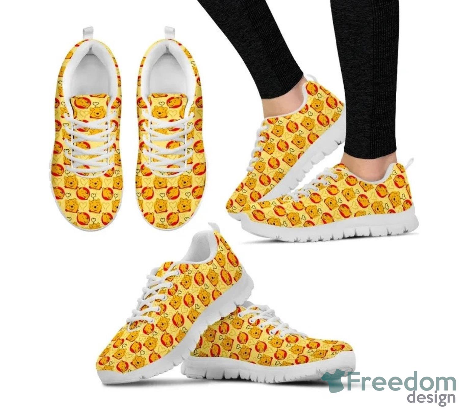 Pooh Patterns Disney Disney Cartoon Lover Sneakers Product Photo 2