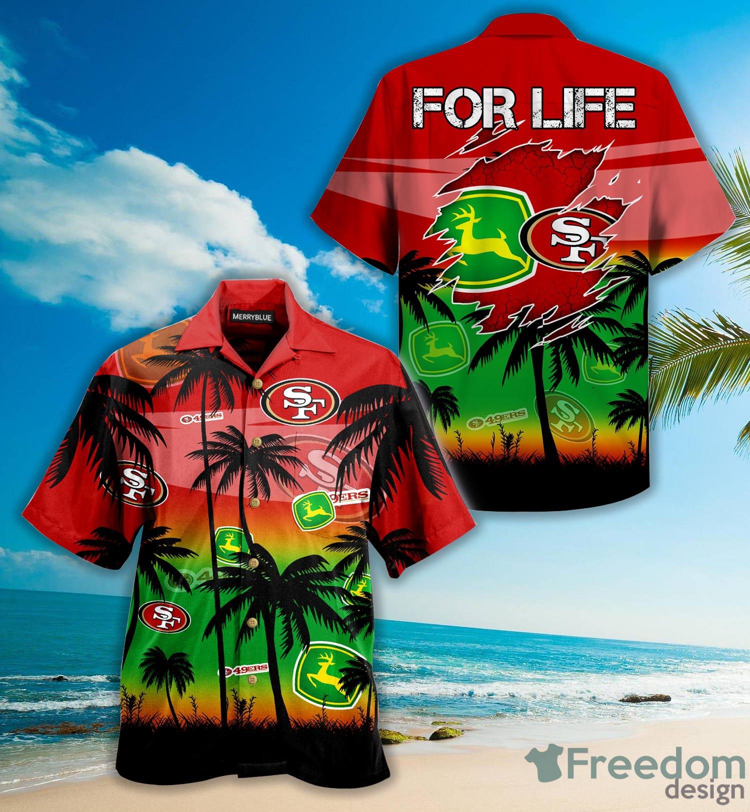 Tropical Summer San Francisco 49Ers Set 3D Hawaiian Shirt And Short Gift  For Men And Women - Freedomdesign