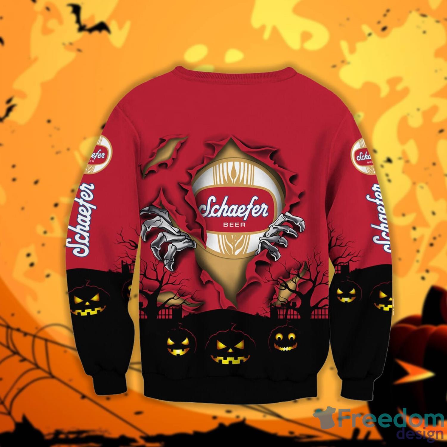 Schaefer Beer Scary Night Halloween Gift Sweatshirt Product Photo 2