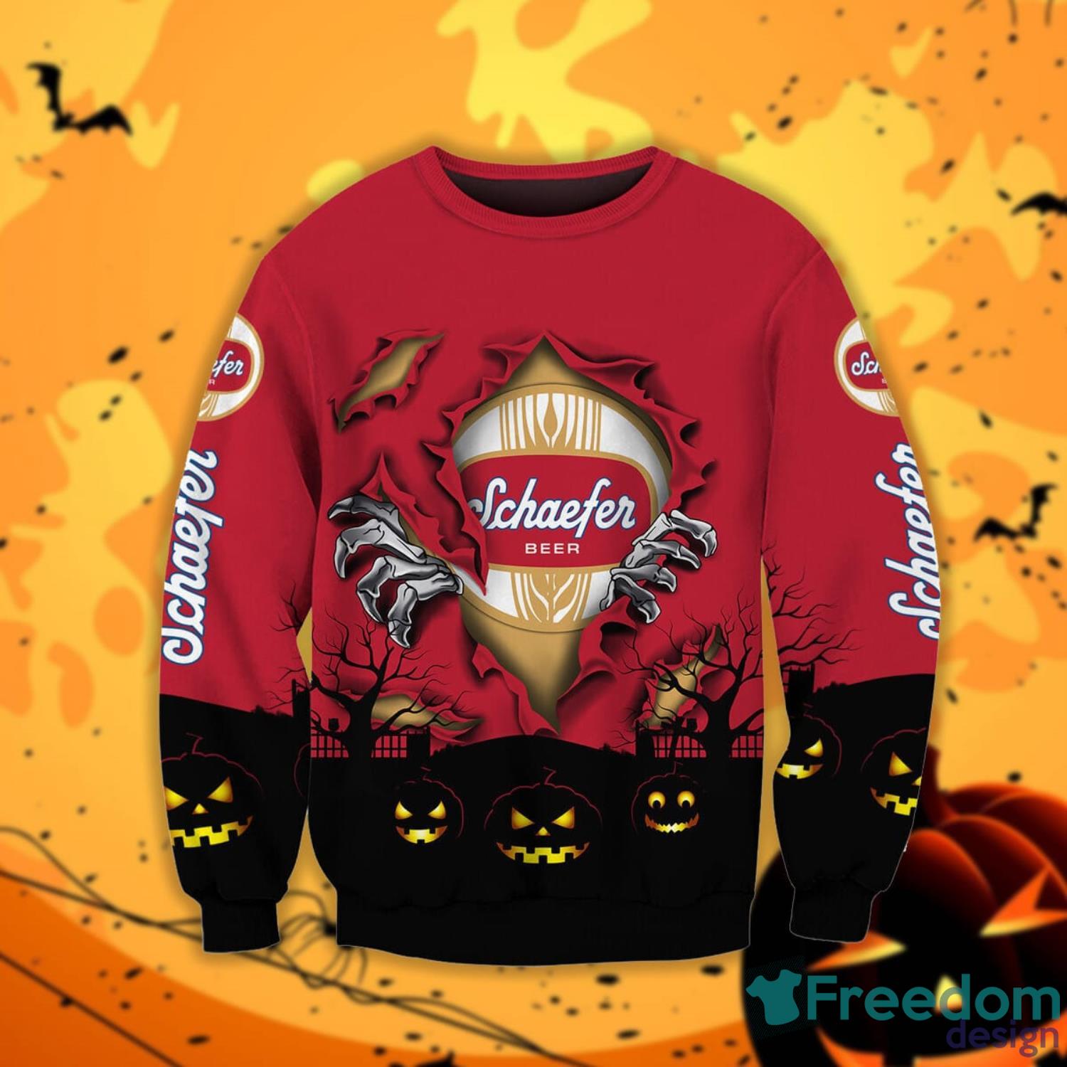 Schaefer Beer Scary Night Halloween Gift Sweatshirt Product Photo 1