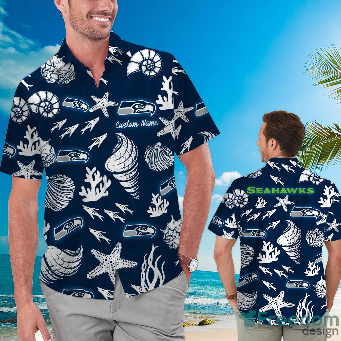 Seattle Seahawks Hawaiian Shirt And Short - Freedomdesign