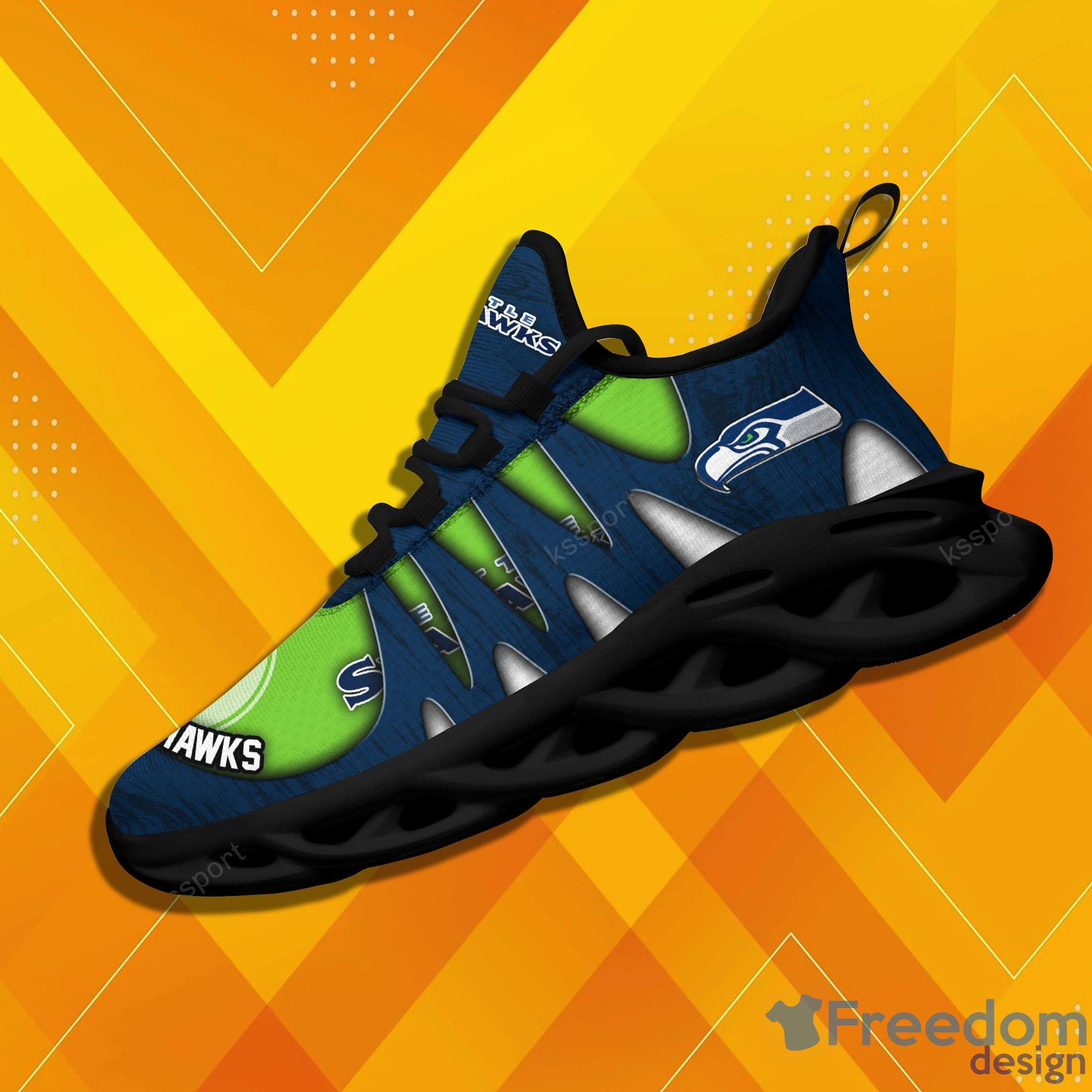 Seattle Seahawks NFL Green Blue Color Max Soul Shoes