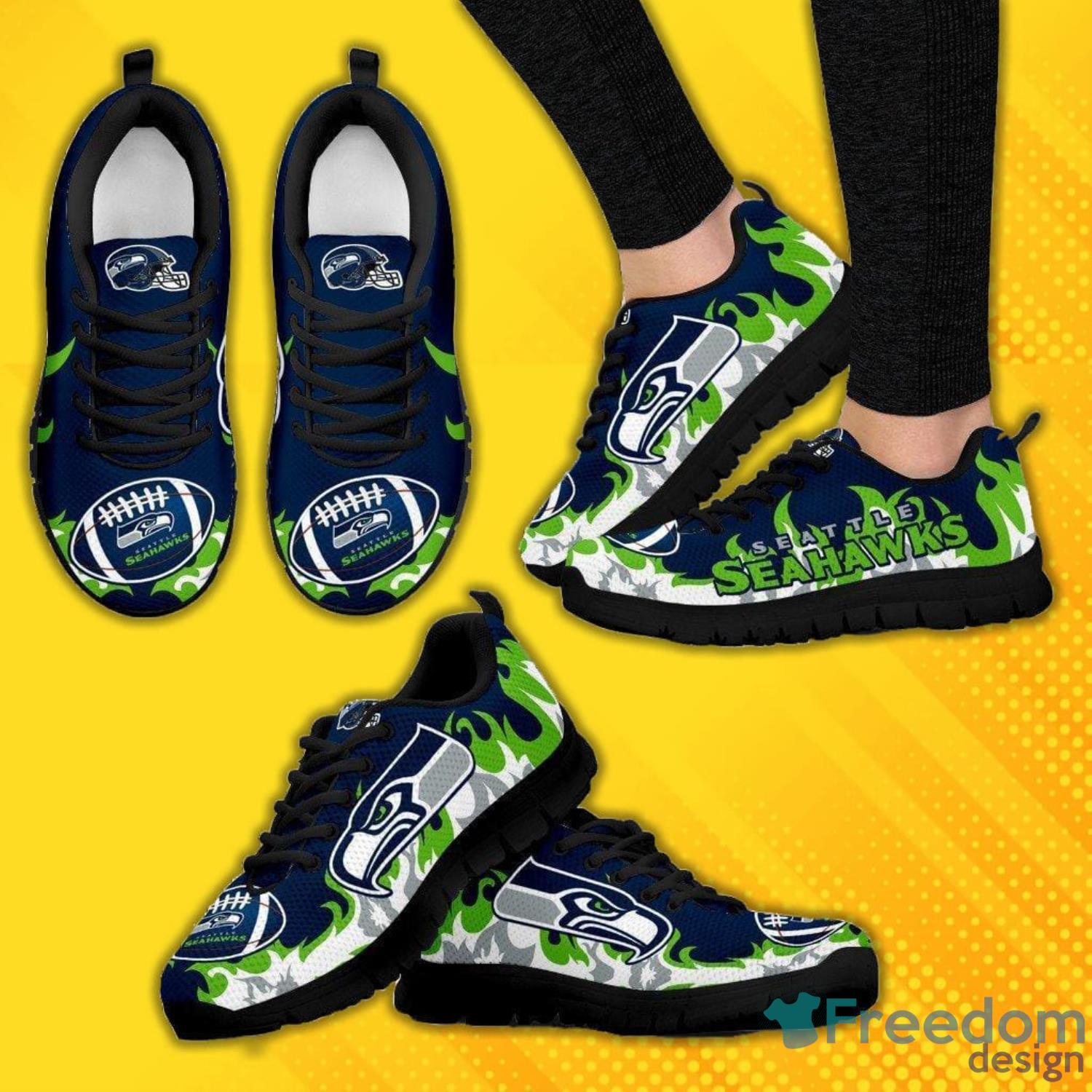 Seattle Seahawks Sneakers Shoes For Fans Product Photo 2