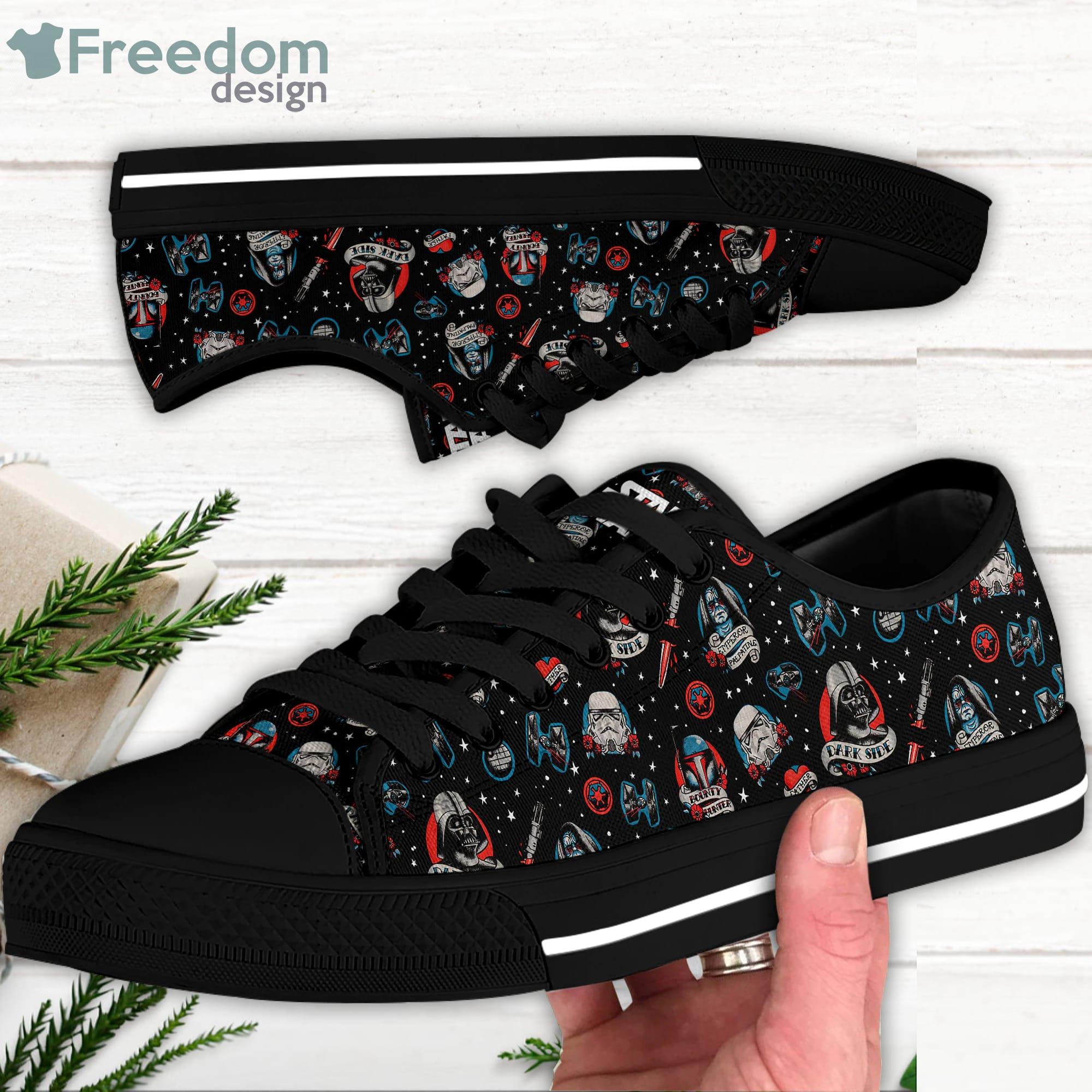 Star Wars Dark Side Patterns Disney Cartoon Sneakers Low Top Canvas Shoes Product Photo 2