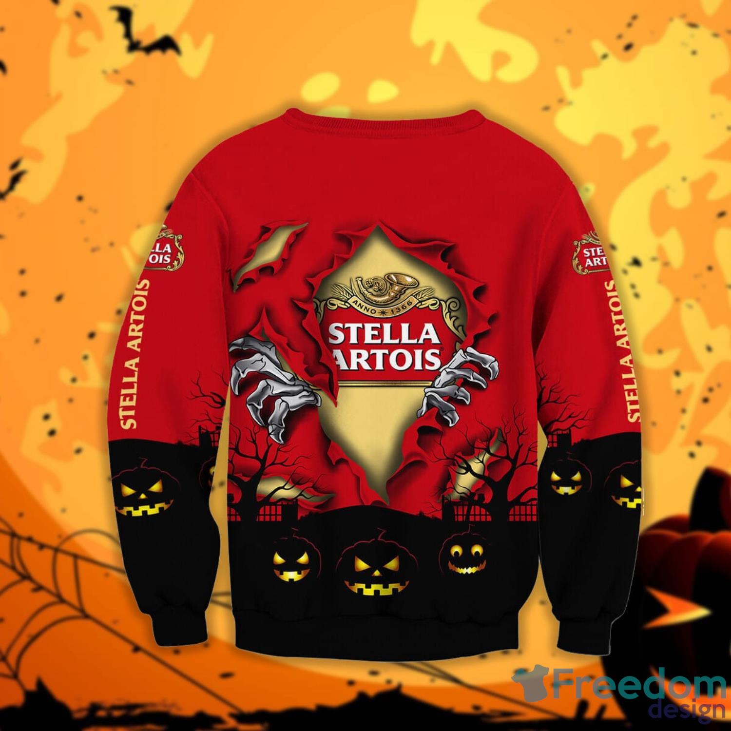 Stella Artois Beer Scary Night Halloween Gift Sweatshirt Product Photo 2