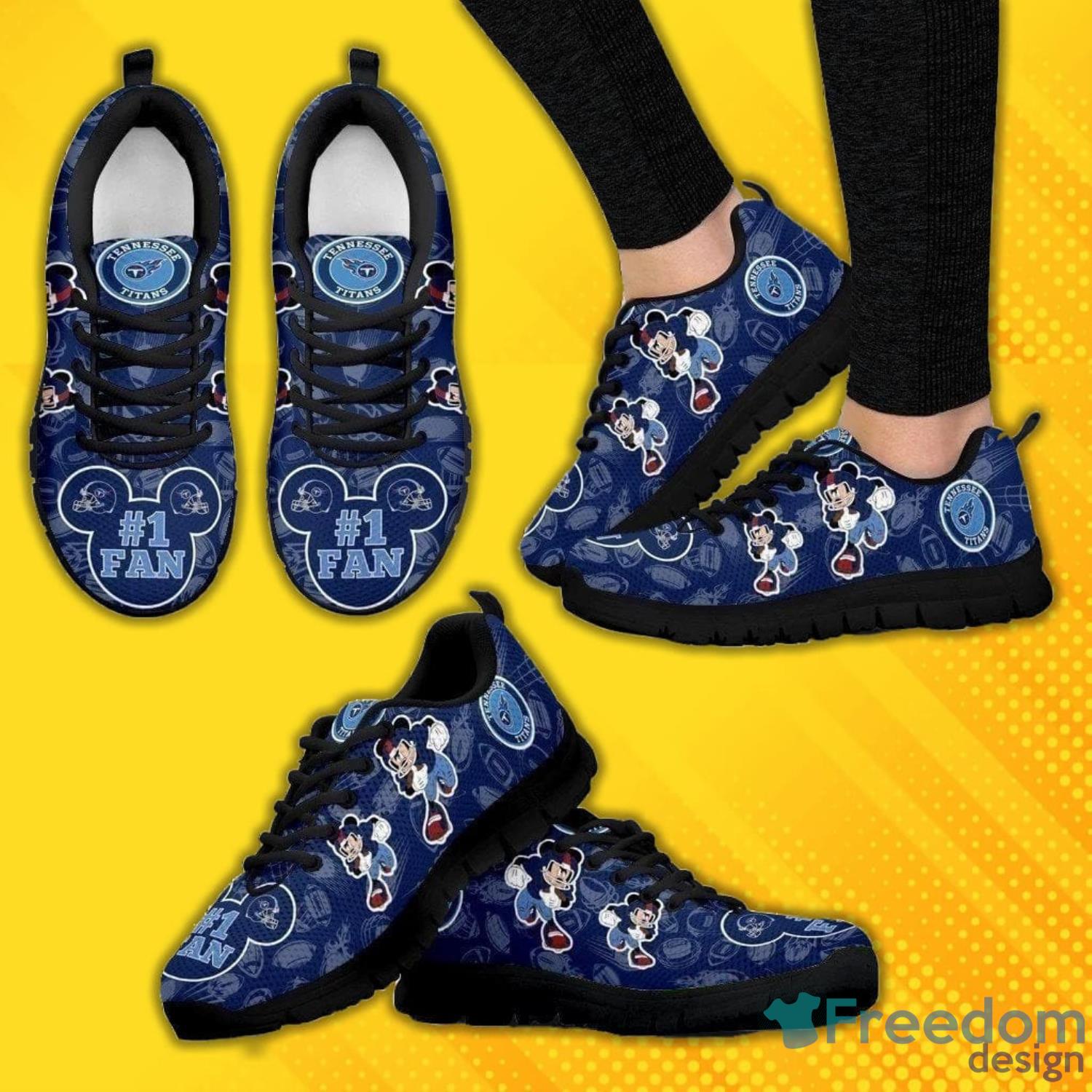 Tennessee Titans Mickey Sneakers Shoes For Fans Product Photo 1