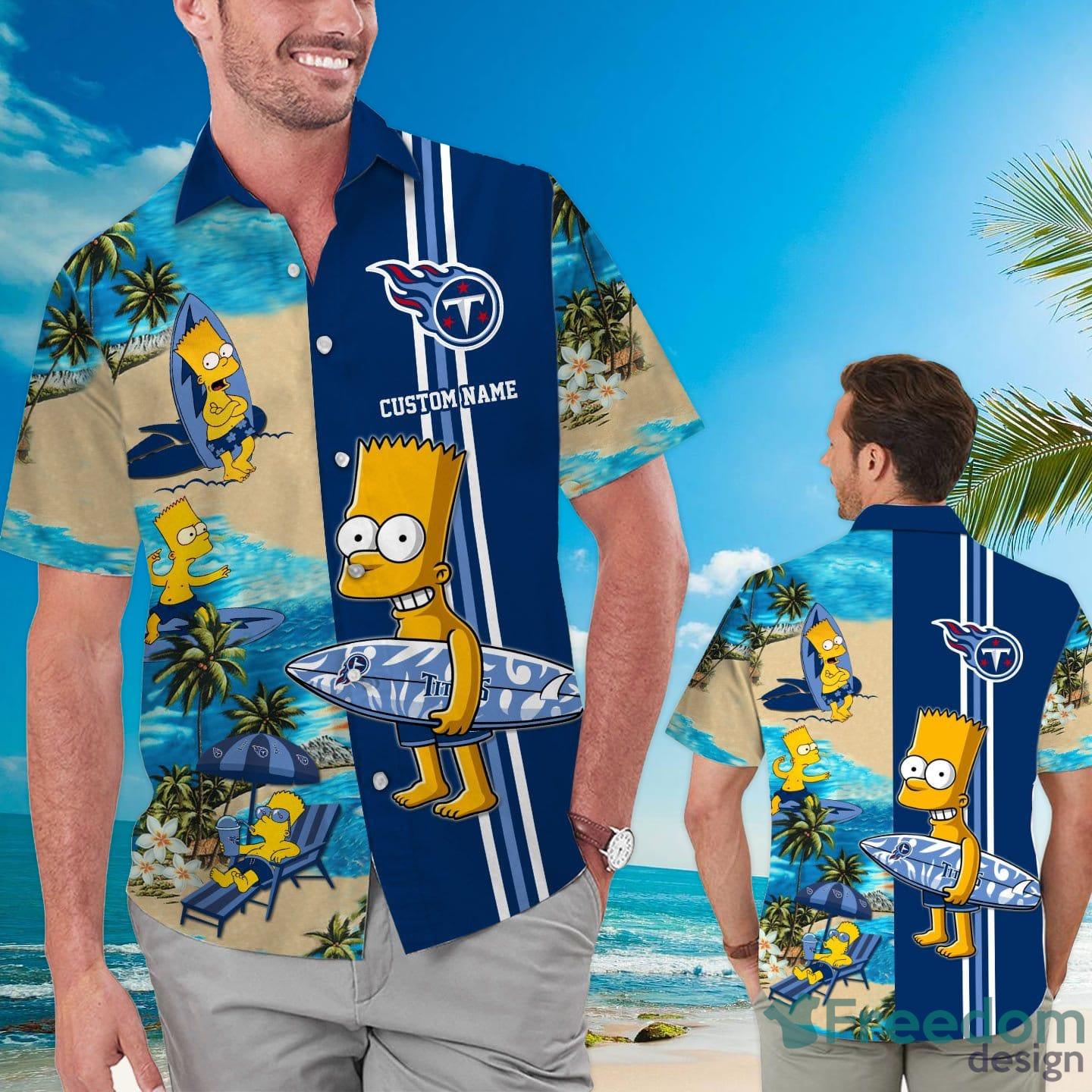 Tennessee Titans Simpsons Custom Name Hawaiian Shirt - Freedomdesign