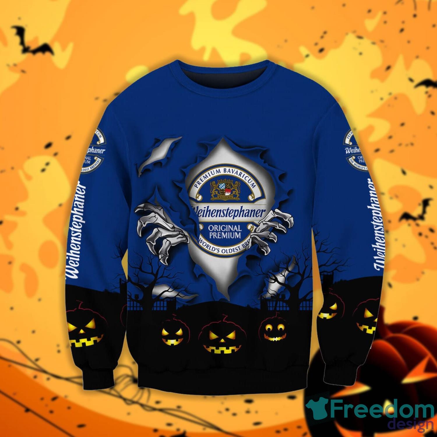 Weihenstephaner Beer Scary Night Halloween Gift Sweatshirt Product Photo 1