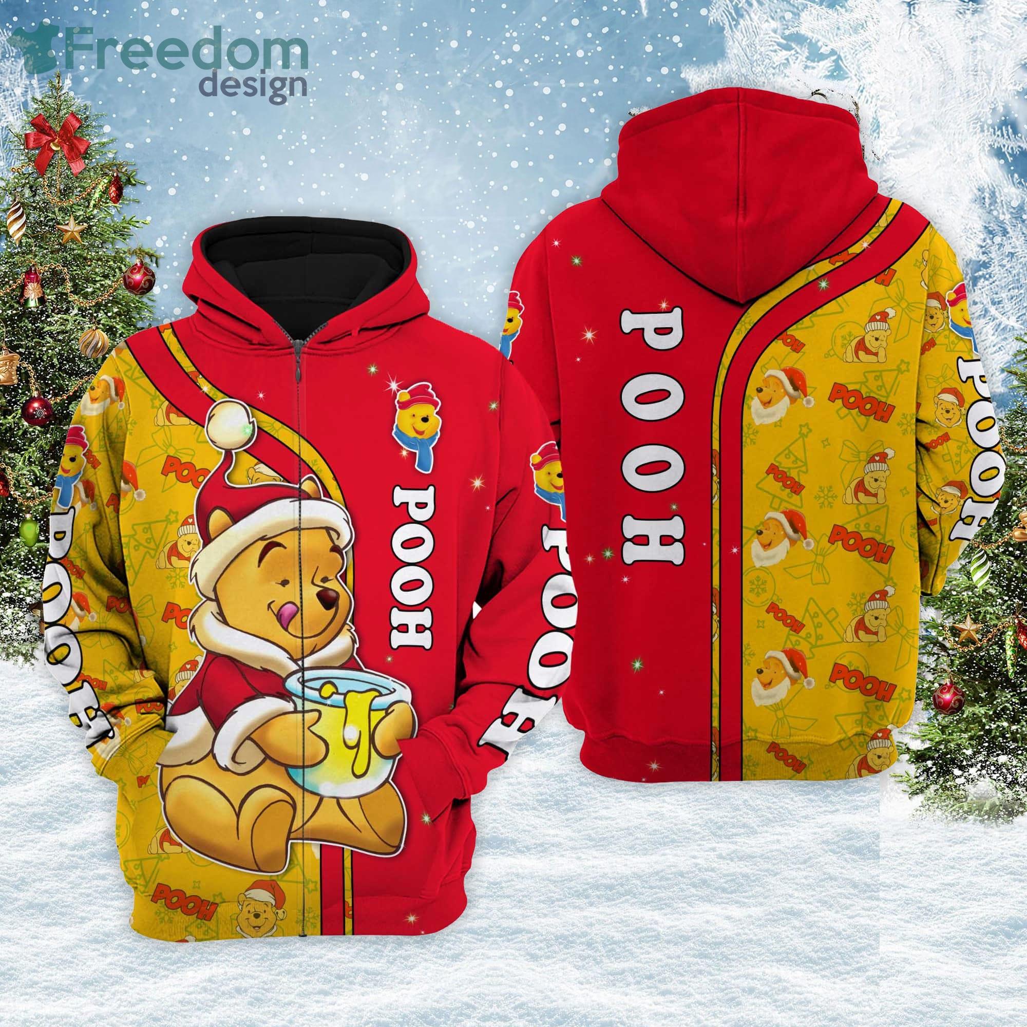 Winnie The Pooh Christmas Disney Cartoon Hoodie Zip Hoodie Product Photo 1