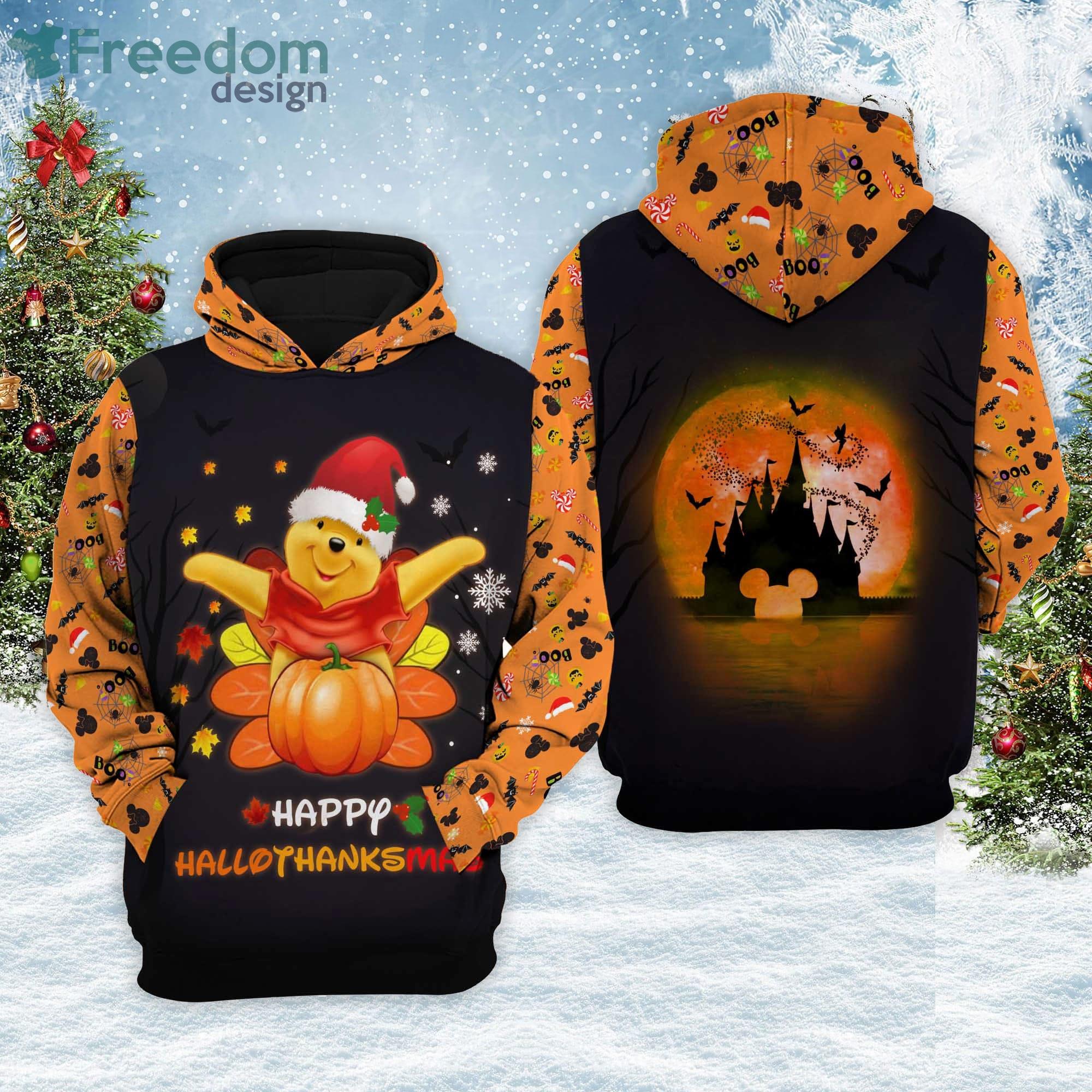 Winnie The Pooh Hallothankmas Disney Cartoon Hoodie Zip Hoodie Product Photo 2