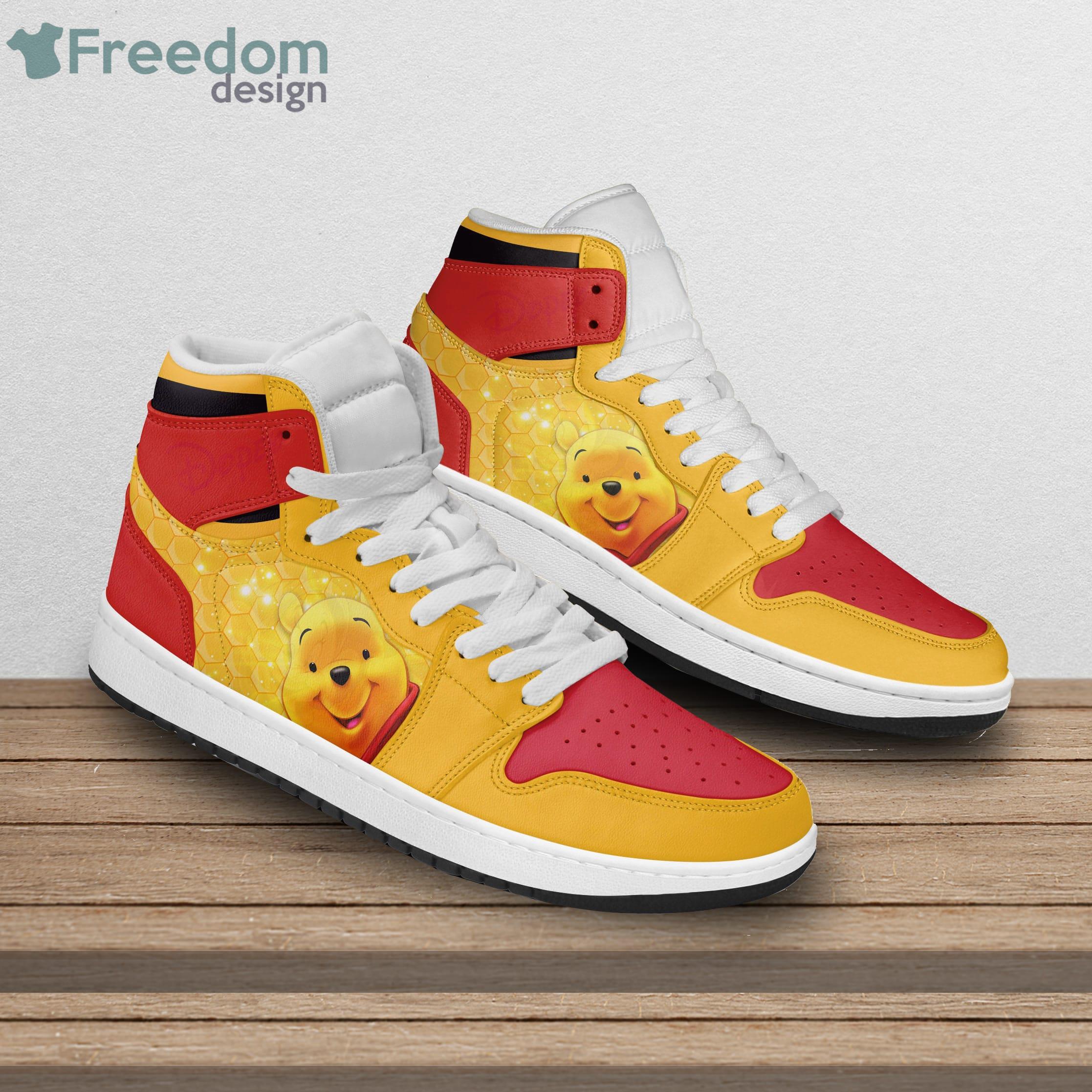 Winnie The Pooh Red Orange Disney Cartoon Sneakers Boots Air Jordan Hightop Shoes Product Photo 1 Winnie The Pooh Red Orange Disney Cartoon Sneakers Boots Air Jordan Hightop Shoes Product Photo 1