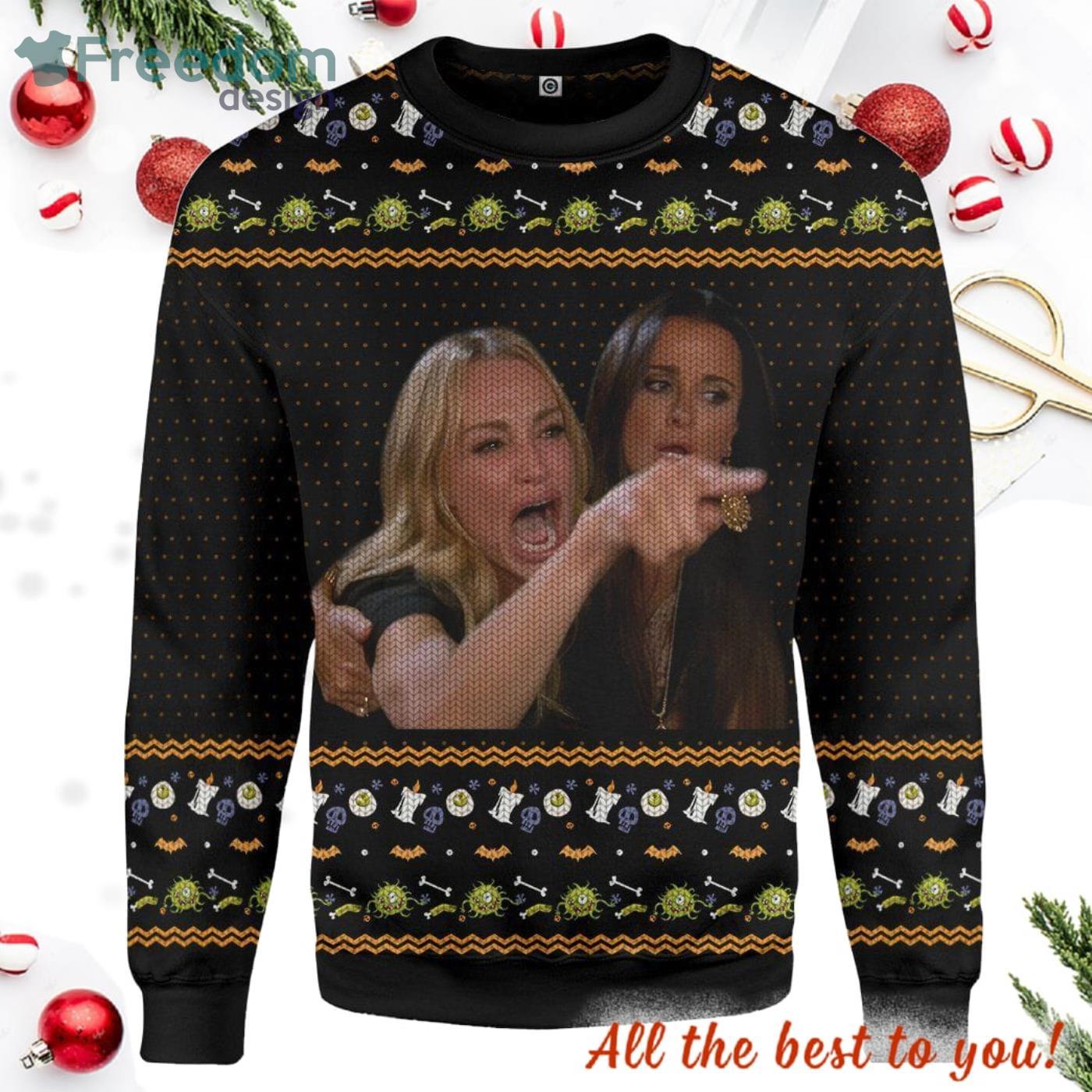 Women Yelling At A Virus Ugly All Over Print 3D Sweater Product Photo 2