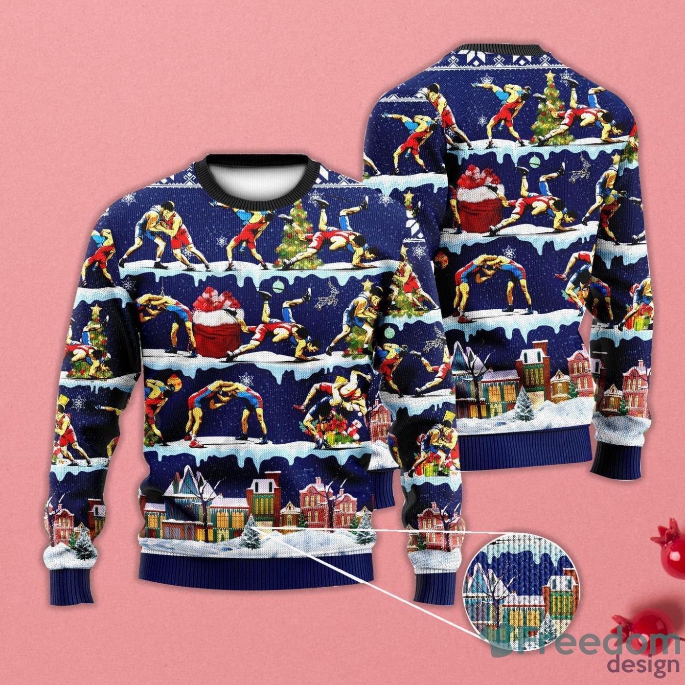 New York Giants Fans Reindeer Snowstorm Ugly Christmas Sweater -  Freedomdesign