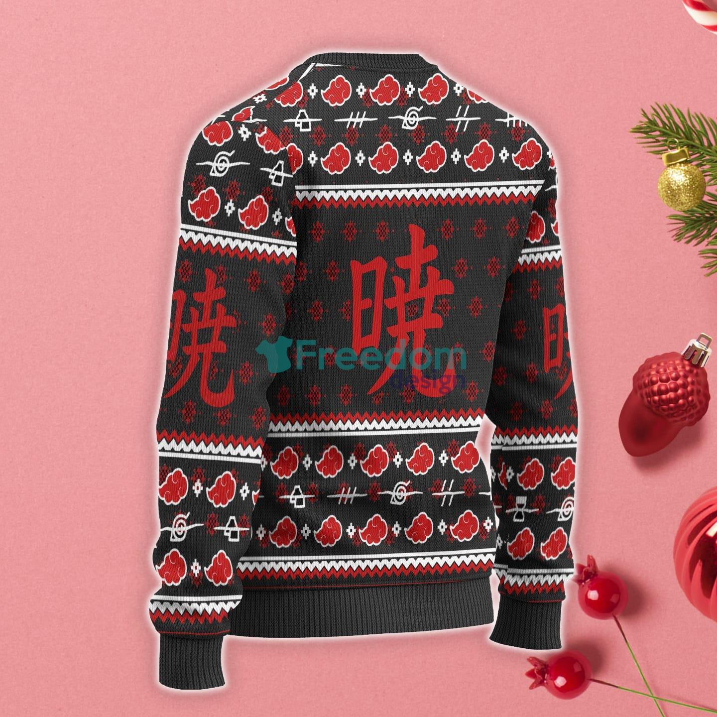 Akatsuki Christmas Gift Ugly Christmas Sweater Naruto Anime Product Photo 2 Akatsuki Christmas Gift Ugly Christmas Sweater Naruto Anime Product Photo 2