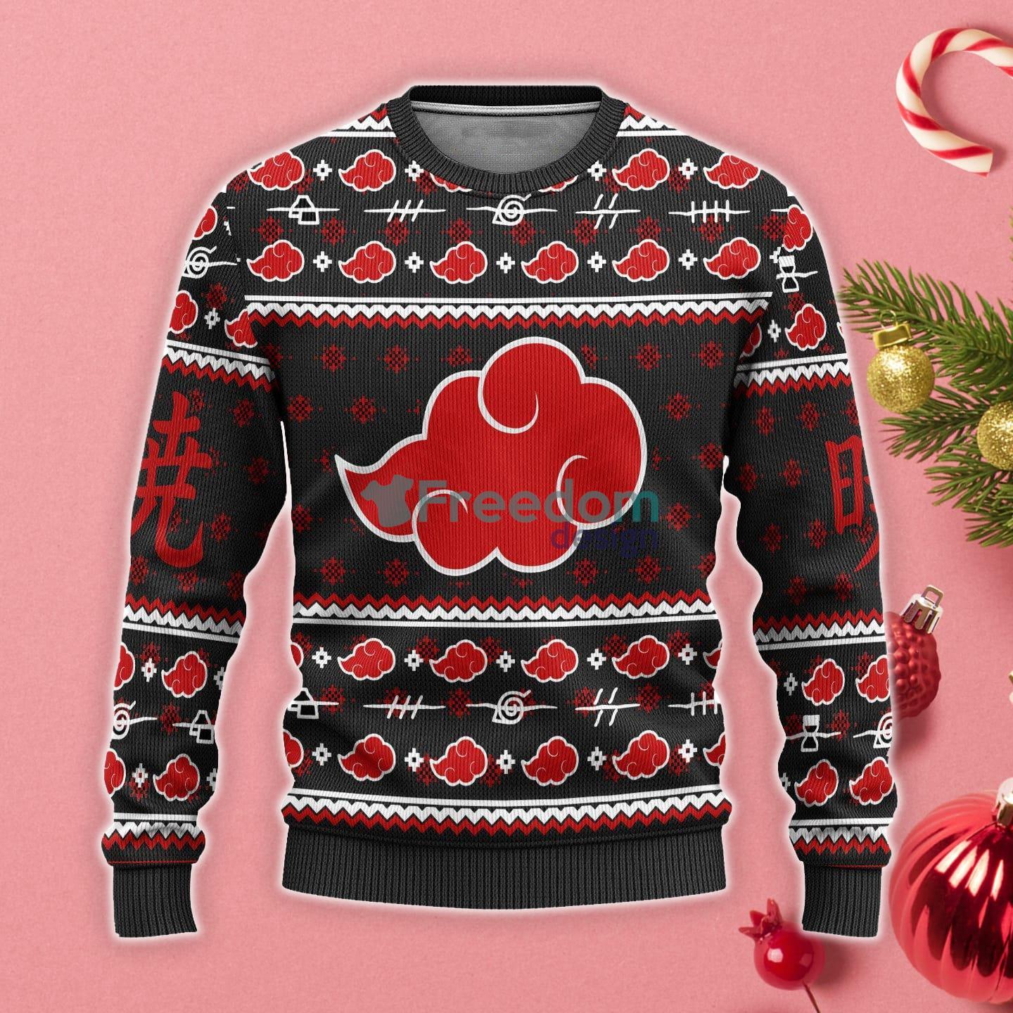 Akatsuki Christmas Gift Ugly Christmas Sweater Naruto Anime Product Photo 1 Akatsuki Christmas Gift Ugly Christmas Sweater Naruto Anime Product Photo 1