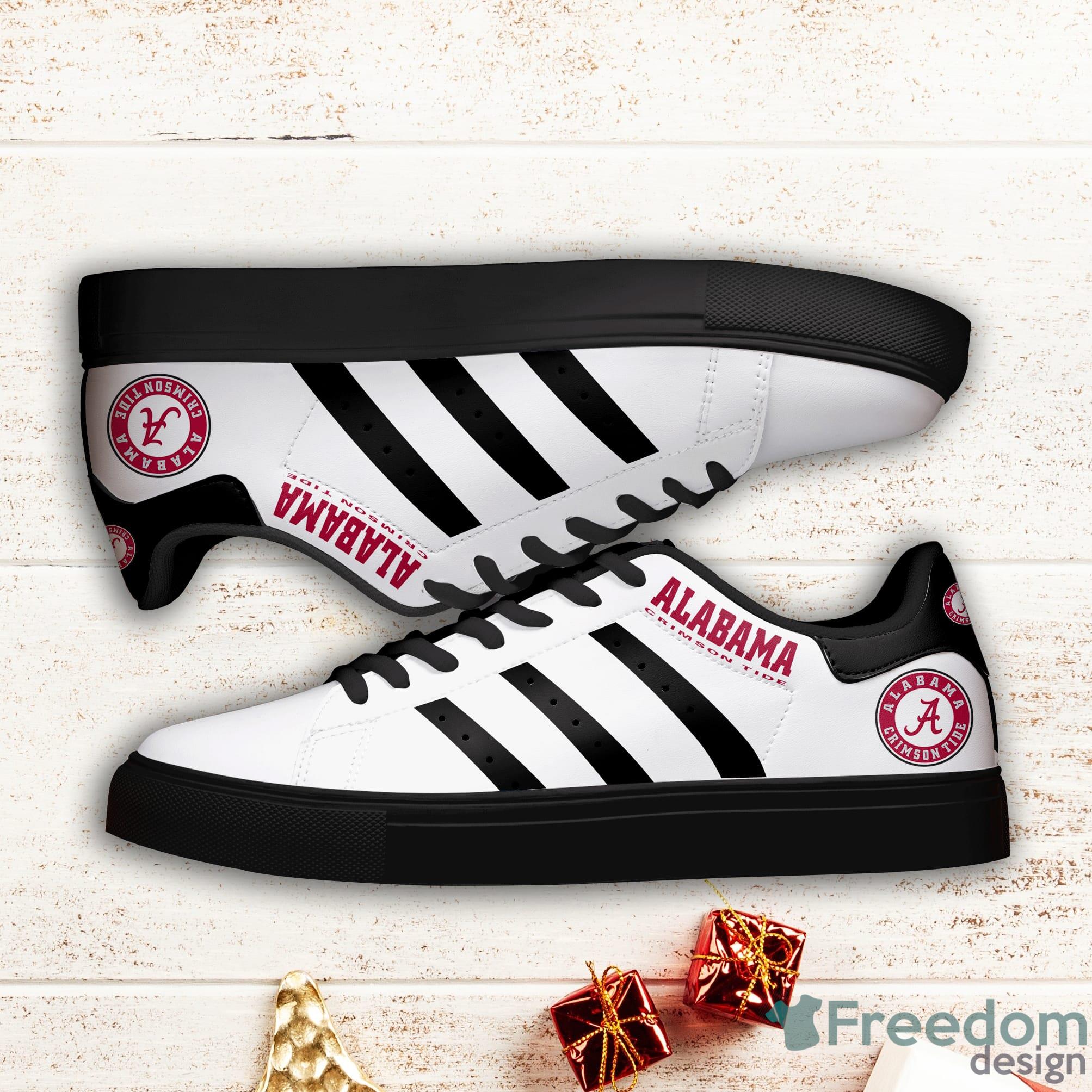 Alabama Crimson Tide Stan Smith White Low Top Skate Shoes Product Photo 2