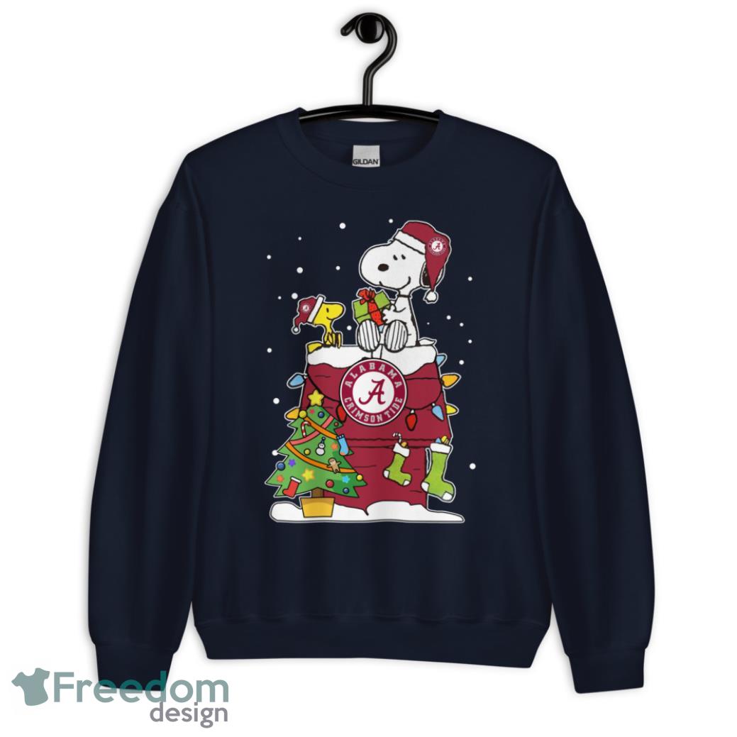 Alabama Crimson Tide Ugly Christmas Sweater Snoopy Woodstock Sweater - 1-G185 Crewneck Sweatshirt-1