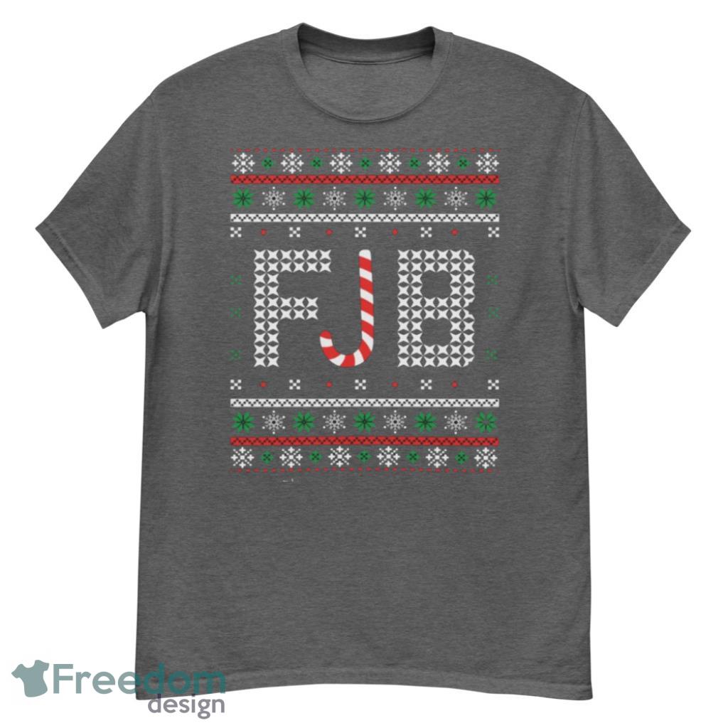 Anti-Biden FJB Ugly Christmas Knitting Pattern Shirt - G500 Men’s Classic T-Shirt-1