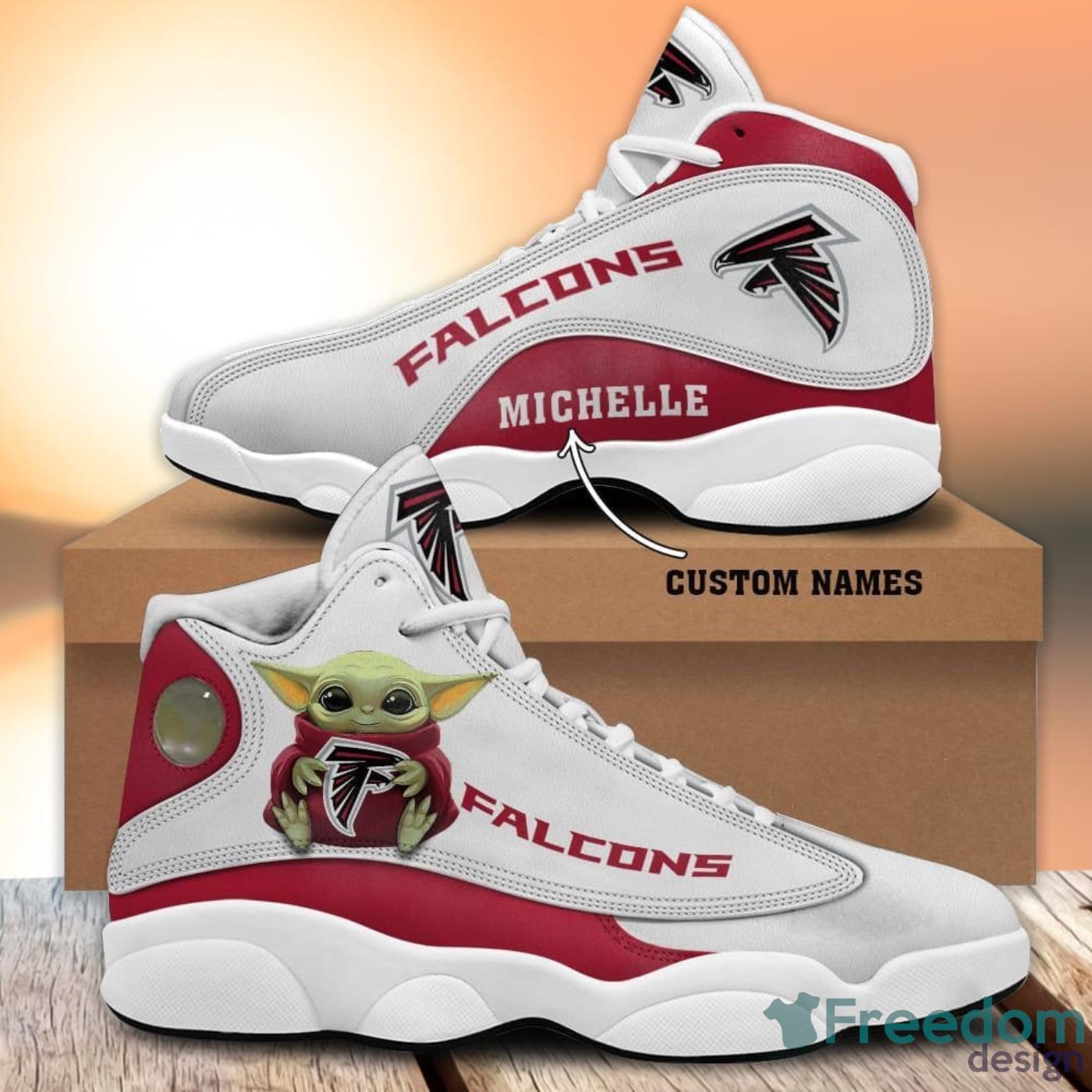 Atlanta Falcons Fans Custom Name Air Jordan 13 Sneaker Shoes Product Photo 1