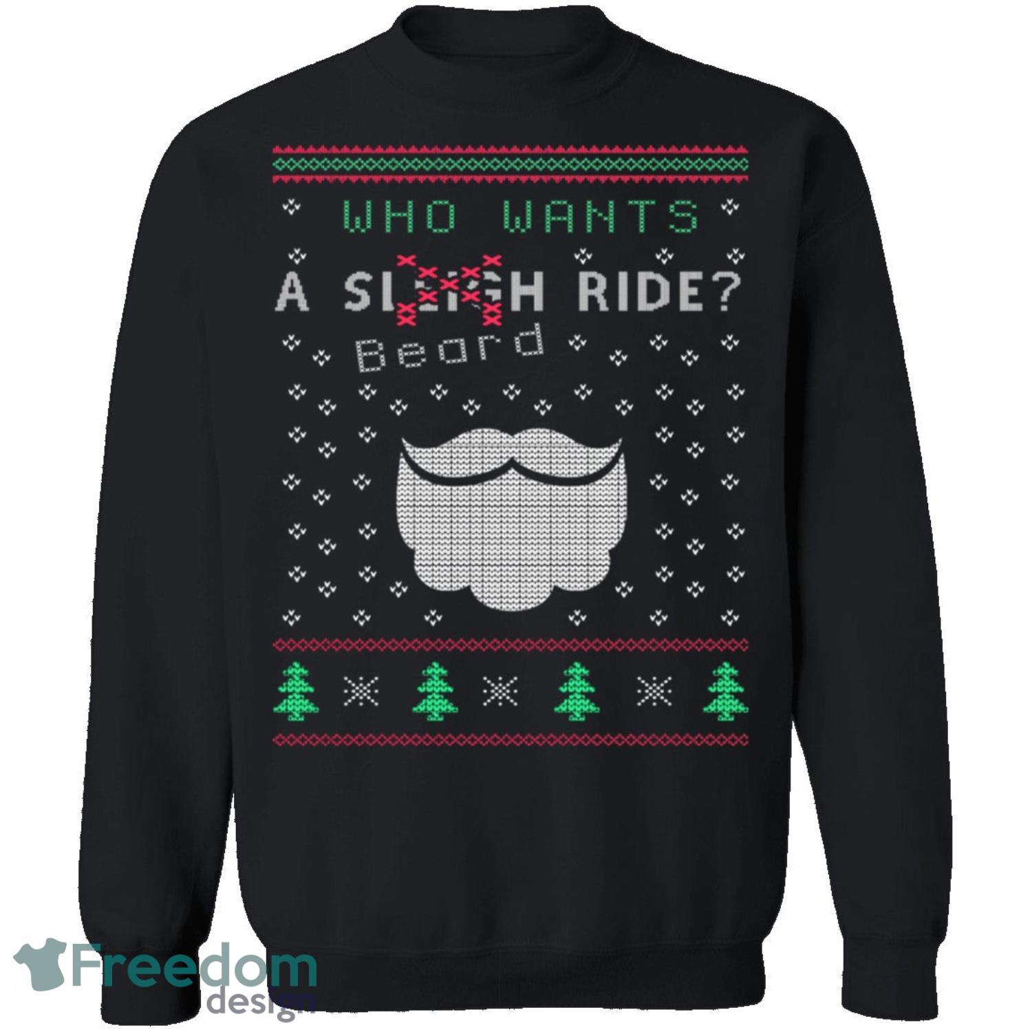 Beard Ride Knitting Pattern Ugly Christmas Sweatshirt - beard-ride-knitting-pattern-ugly-christmas-sweatshirt-2