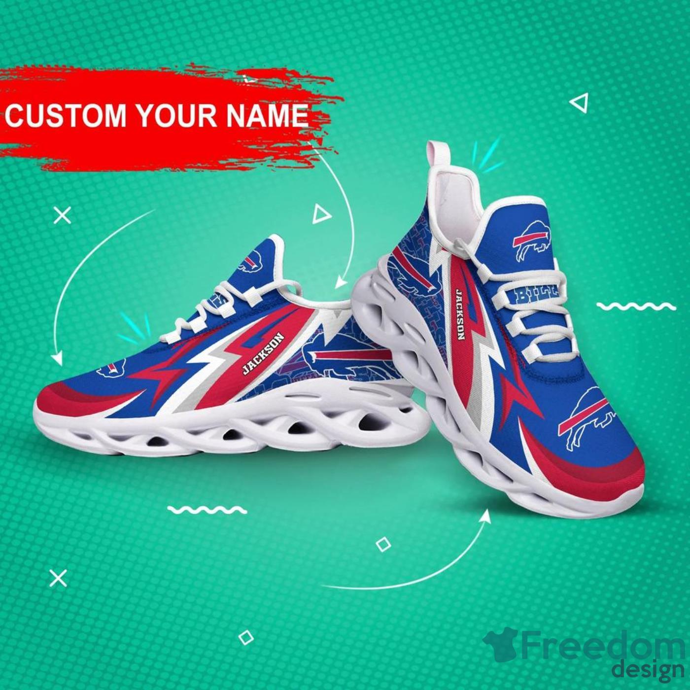 NFL Buffalo Bills Max Soul Sneaker Running Shoes - Freedomdesign