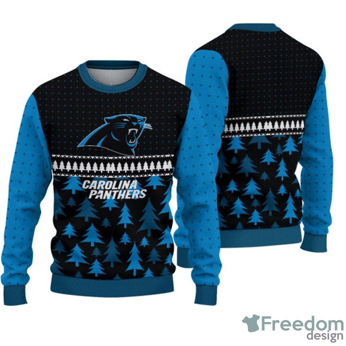 Carolina Panthers Pumpkin Ugly Christmas Sweater 3D Gift For Fans