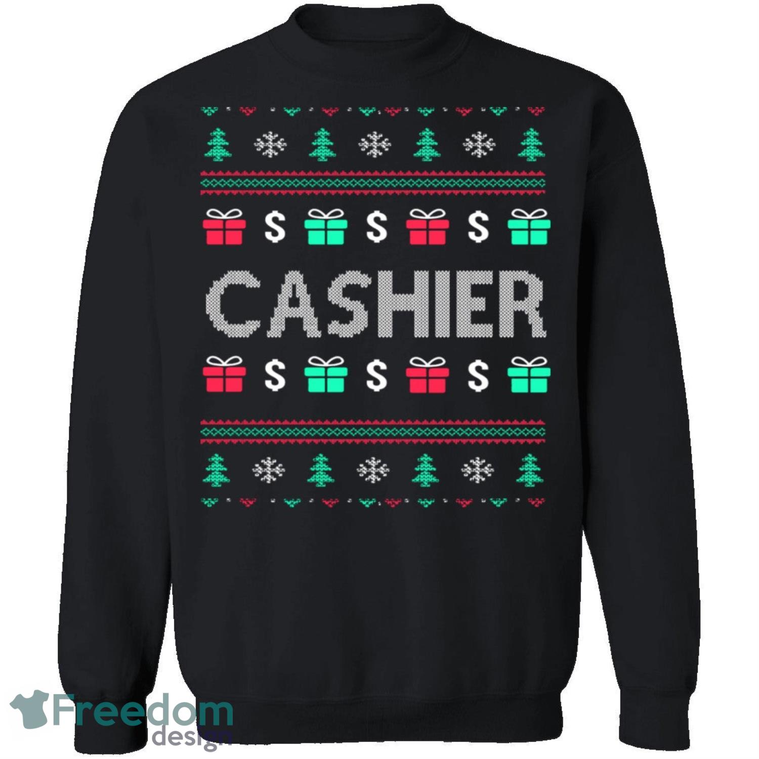 Cashier Knitting Pattern Ugly Christmas Sweatshirt - cashier-knitting-pattern-ugly-christmas-sweatshirt-2