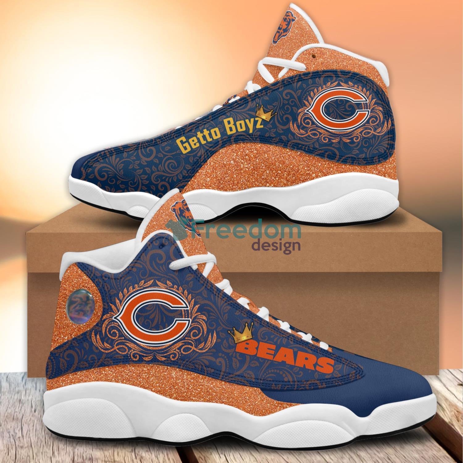 Cincinnati Bengals Flowers Logo Style Air Jordan 13 Shoes For Fans