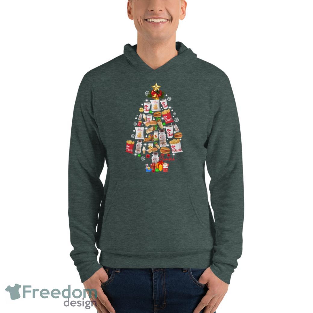 Chick Fil A Christmas Tree Sweatshirt - Unisex Fleece Pullover Hoodie-1 Chick Fil A Christmas Tree Sweatshirt - Unisex Fleece Pullover Hoodie-1