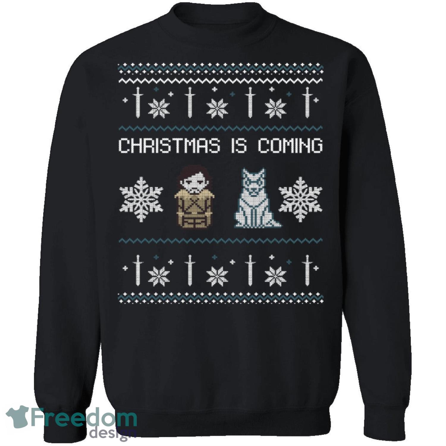 Christmas Is Coming Knitting Pattern Ugly Christmas Sweatshirt - christmas-is-coming-knitting-pattern-ugly-christmas-sweatshirt-2