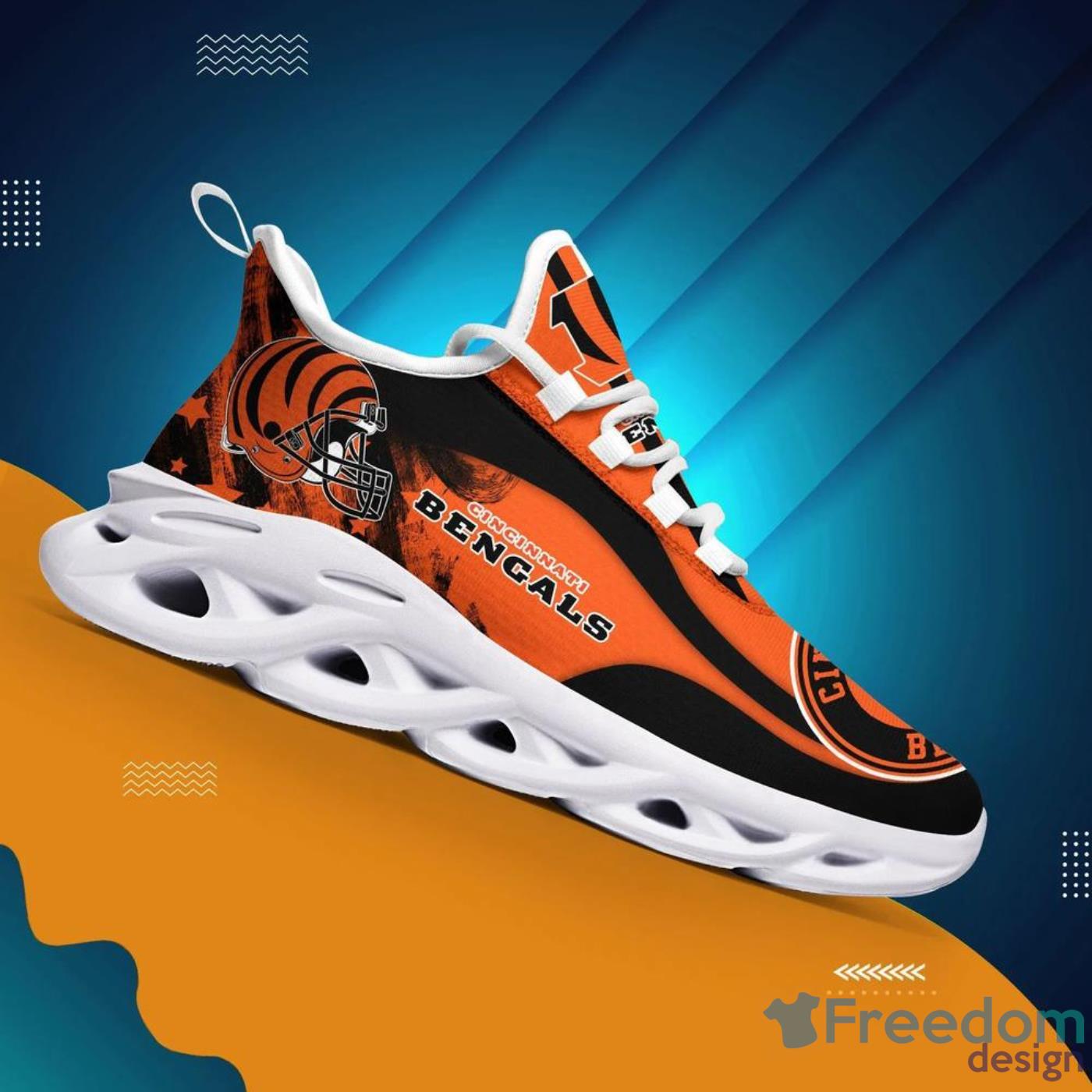 Custom Name Cincinnati Bengals NFL Max Soul Shoes