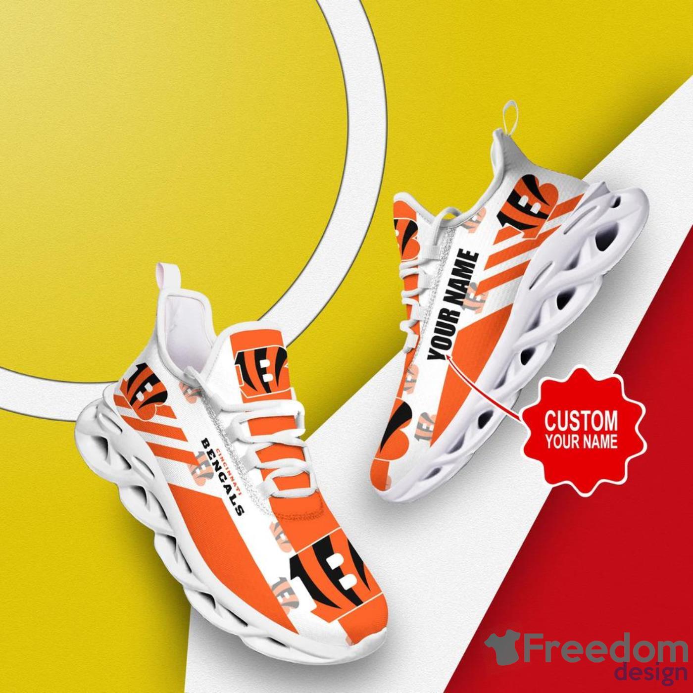 Cincinnati Bengals Max Soul Sneakers Custom Name Trending Sport Running  Shoes - Freedomdesign