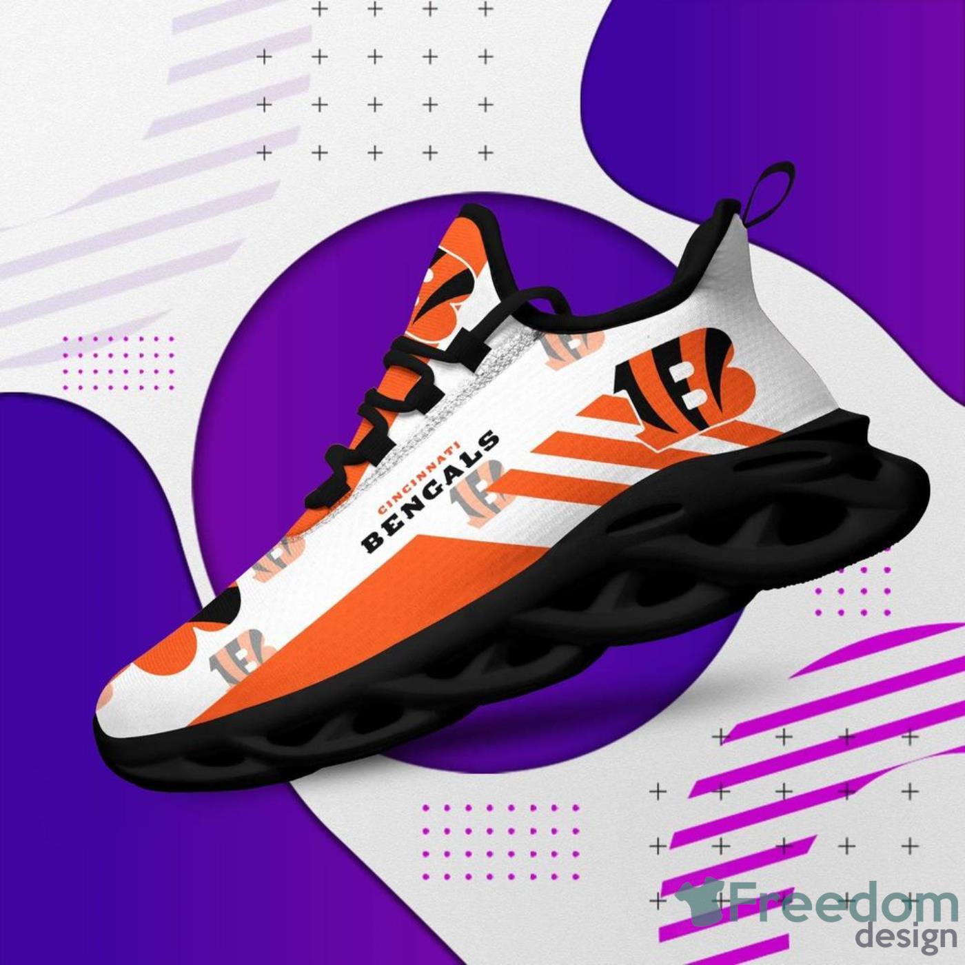 Cincinnati Bengals NFL Max Soul Sneakers Sport Shoes - Freedomdesign