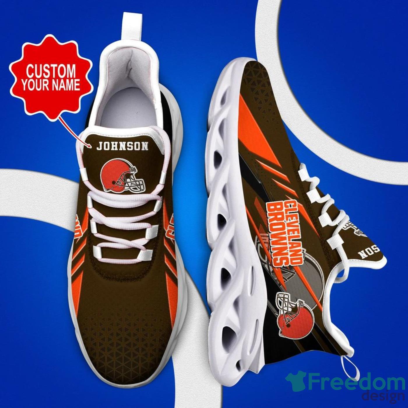 Cleveland Browns NFL Unique Sneaker Max Soul Shoes - Freedomdesign